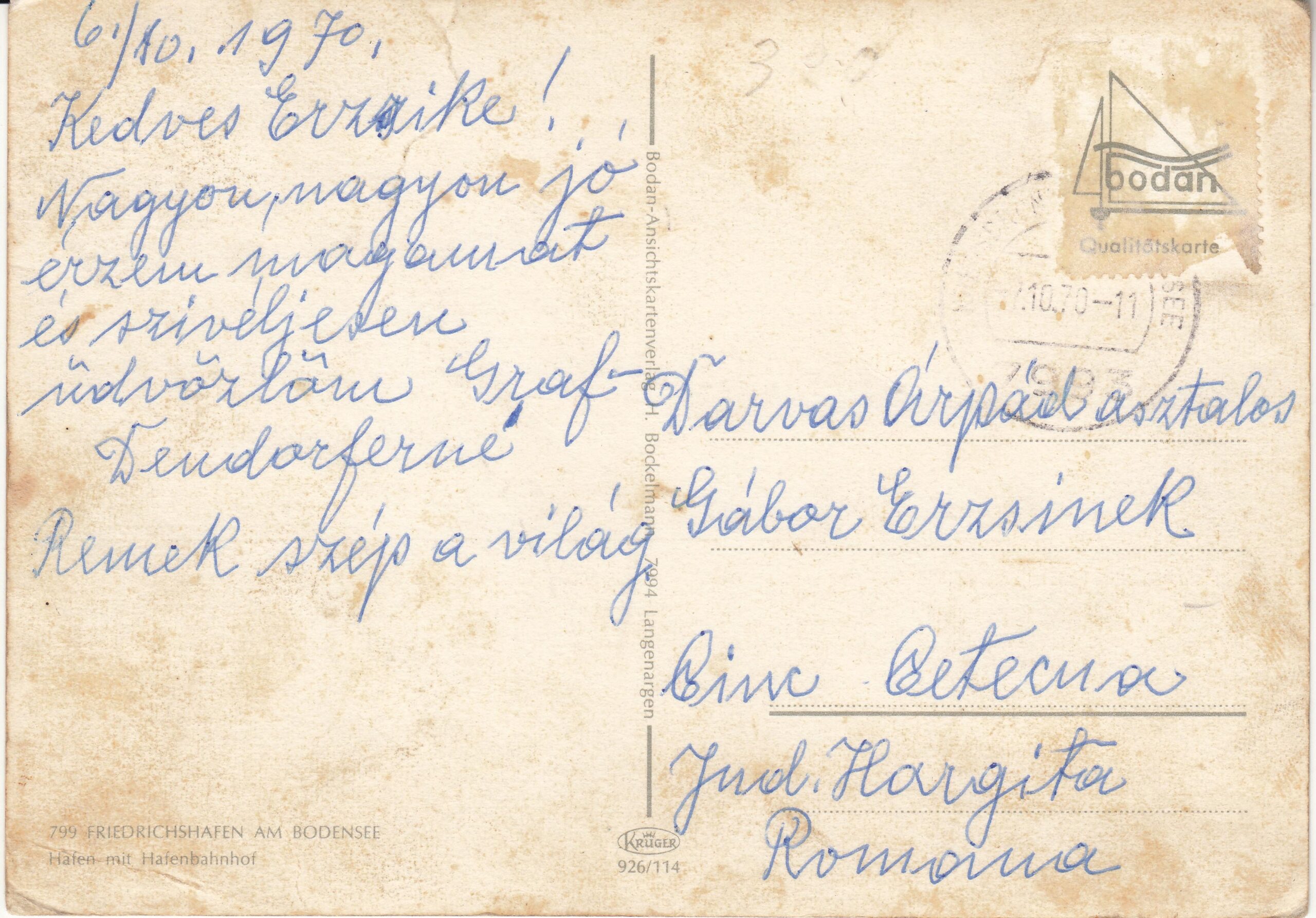 0.926-114 Krüger Postcard Germany Bodensee Friedrichsahfen_0001