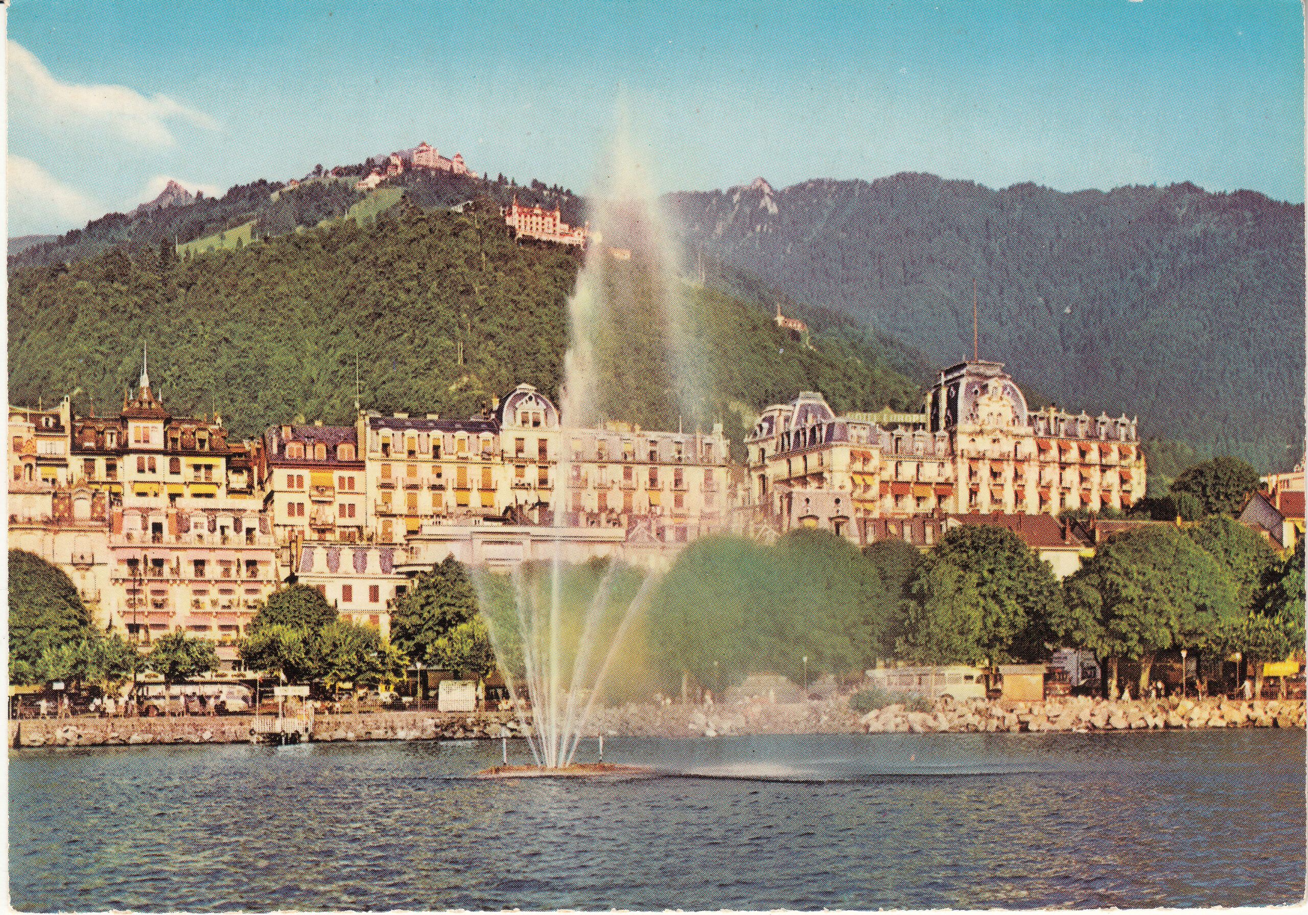 0.958- 2 Kruger Postcard Switzerland Montreux