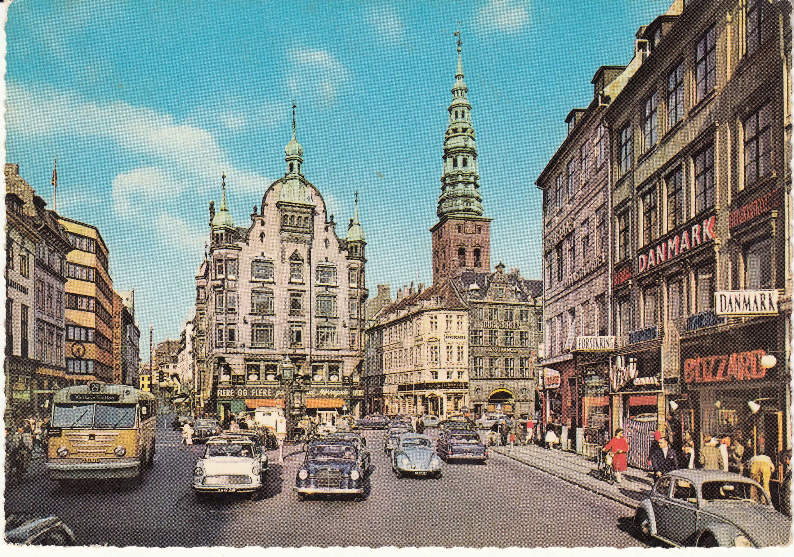 0.989- 4 Krüger Postcard Denmark Copenhagen