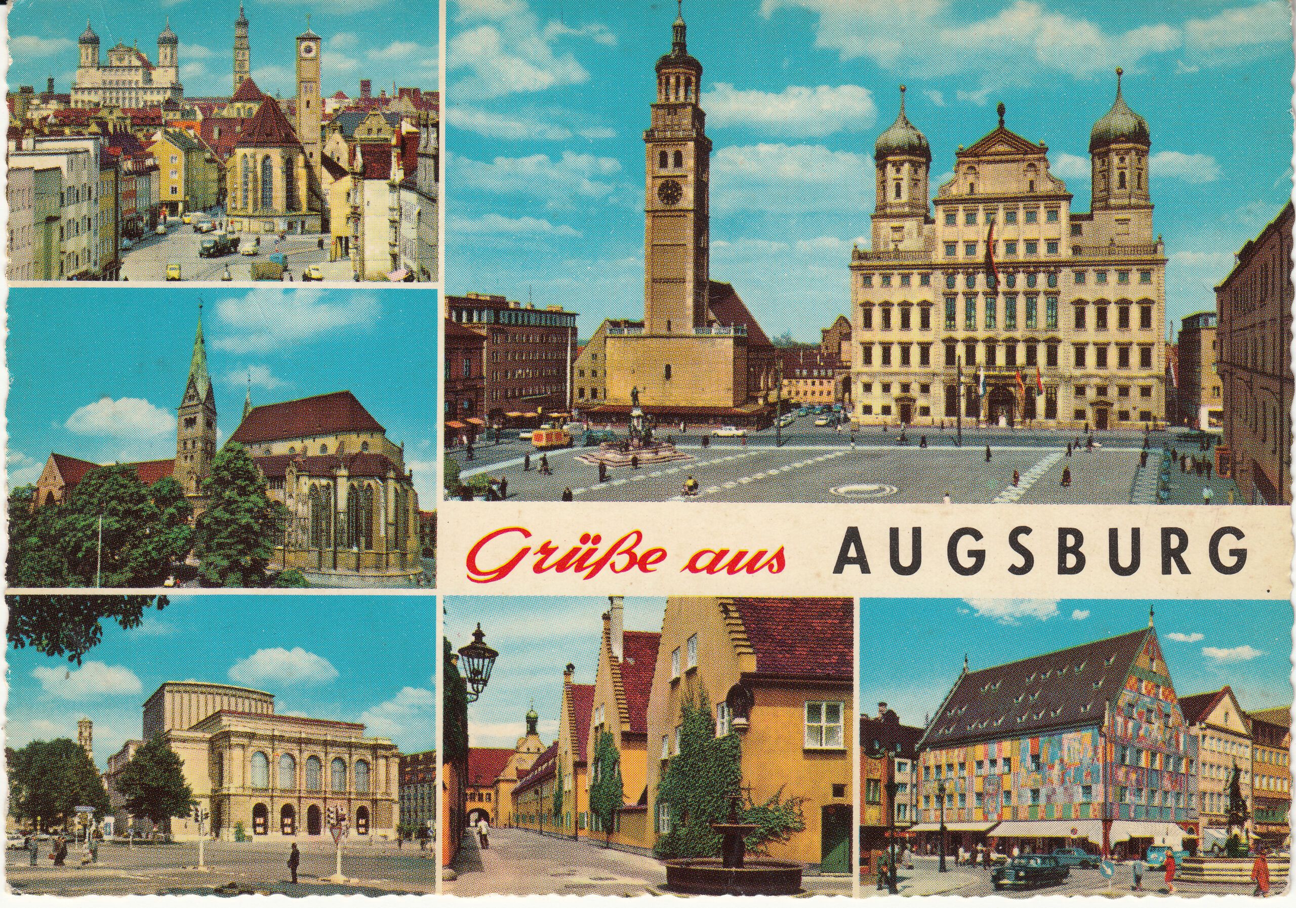 0.703- 21 Krüger Postcard Germany Augsburg