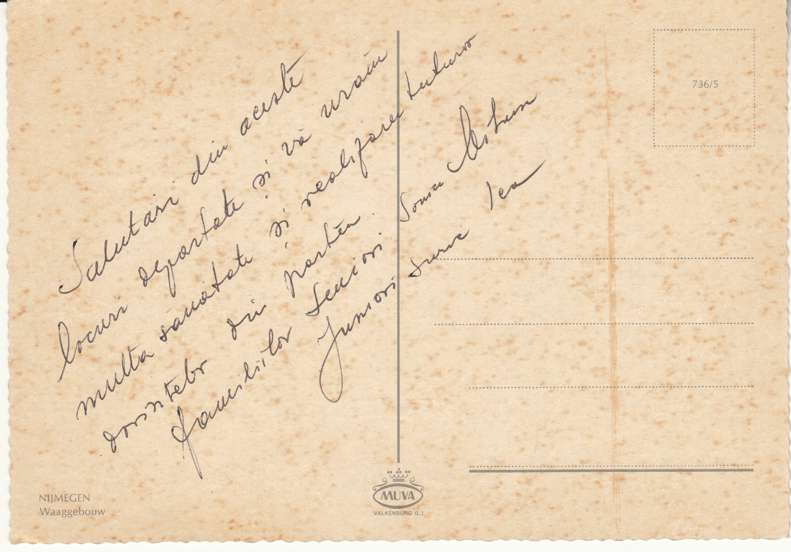 0.736- 5 MUVA Postcard Netherlands-Holland Nijmegen_0001