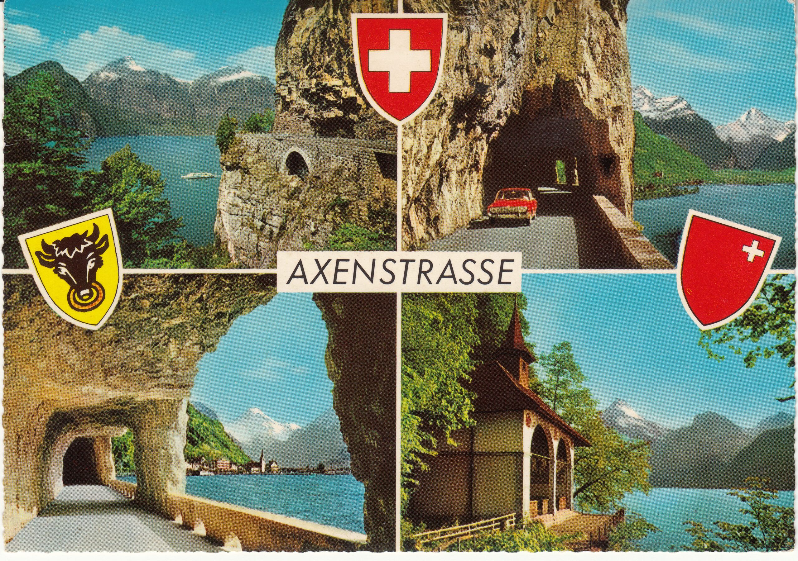 0.754- 56 Krüger Postcard Switzerland Axenstrasse