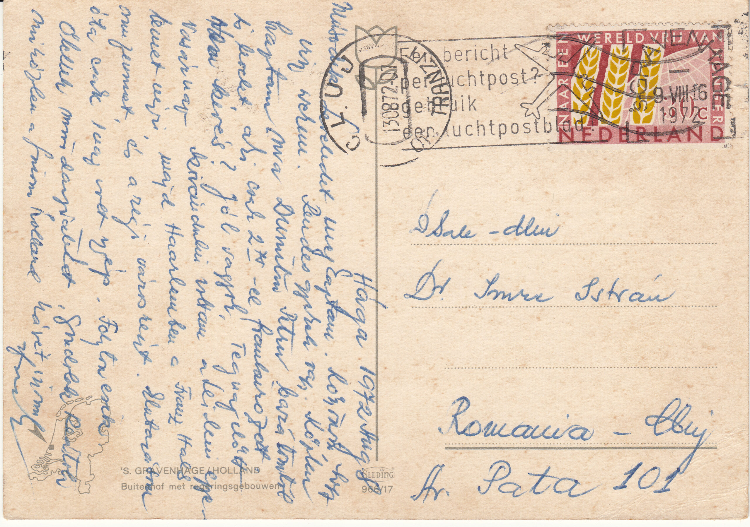 0.966- 17 Sleding Postcard Netherlands-Holland S.Gravenhage_0001