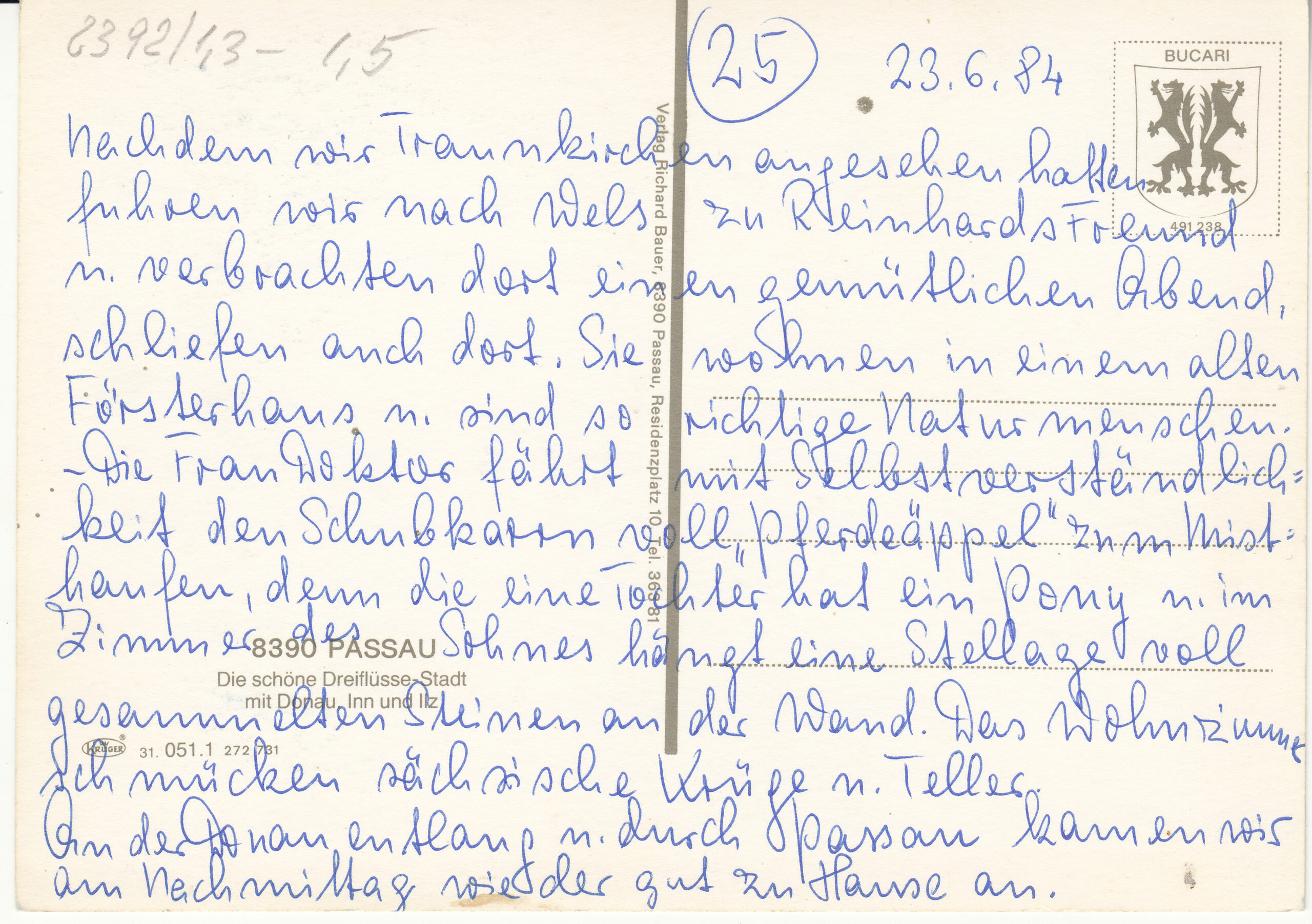 1.051- 1.31 Krüger Postcard Germany Passau_0001