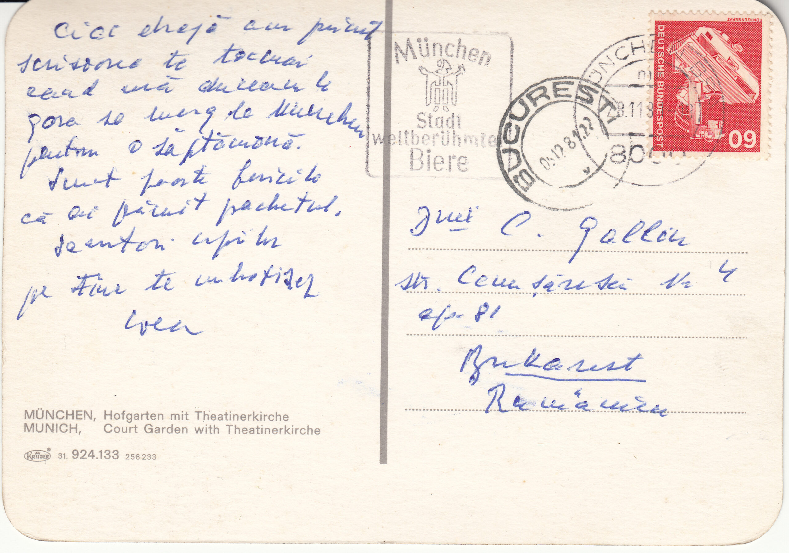 0.924-133.31 Krüger Postcard Germany München_0001