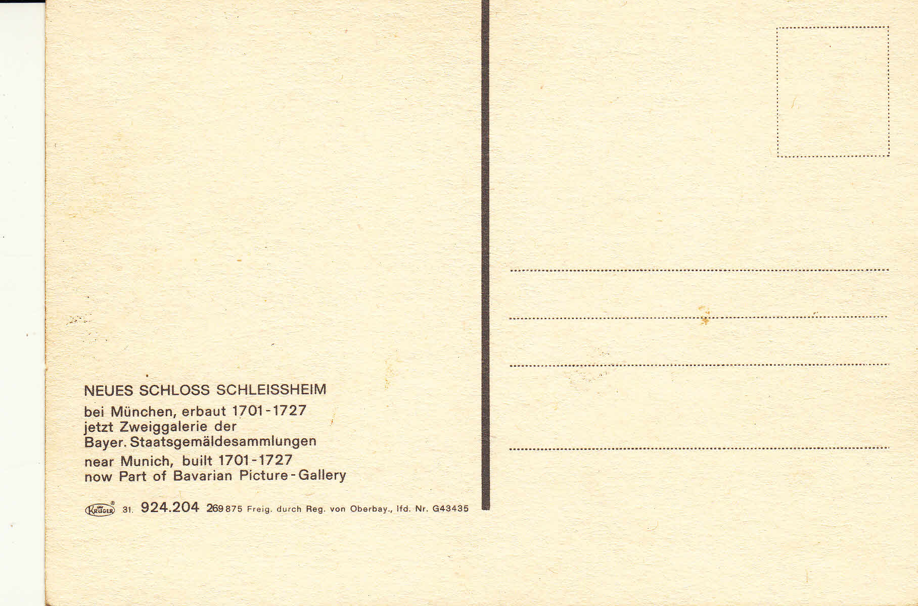 0.924-204.31 Kruger Postcard Germany Munchen_0001