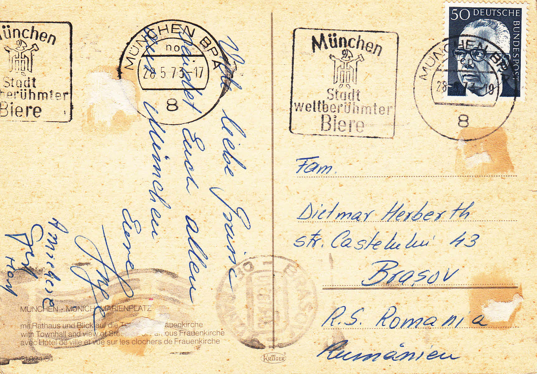 0.924- 34.31 Kruger Postcard Germany Munchen_0001