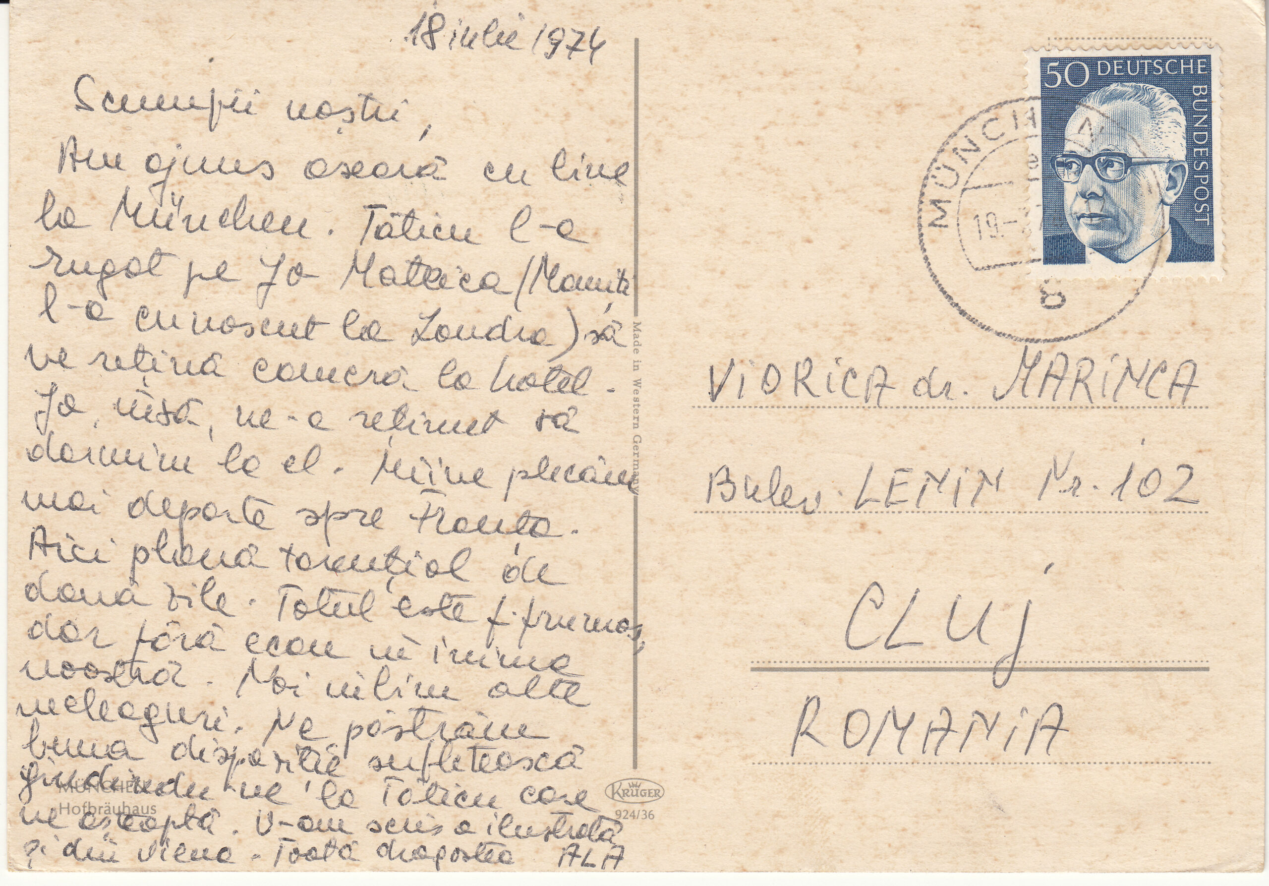 0.924- 36 Kruger Postcard Germany München_0001
