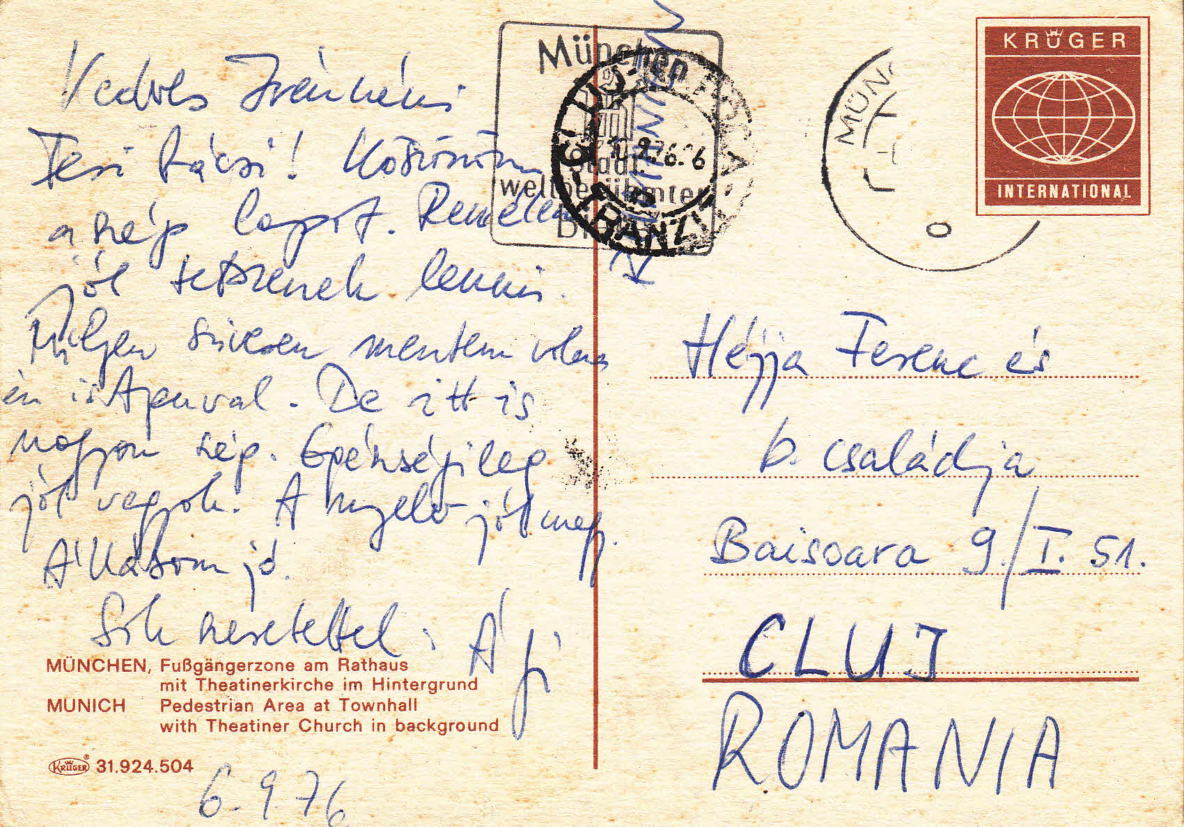 0.924-504.31 Kruger Postcard Germany Munchen_0001