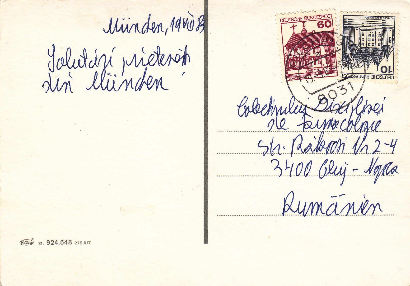 0.924-548.31 Kruger Postcard Germany Munchen_0001