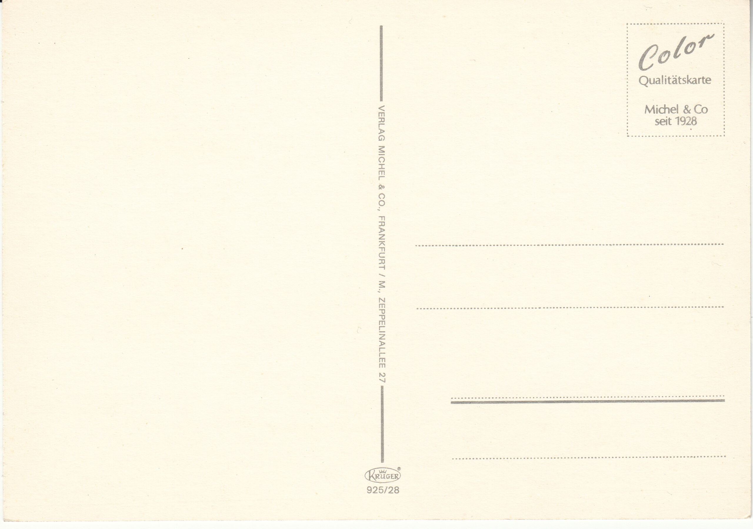 0.925- 28 Krüger Postcard Germany Frankfurt_0001