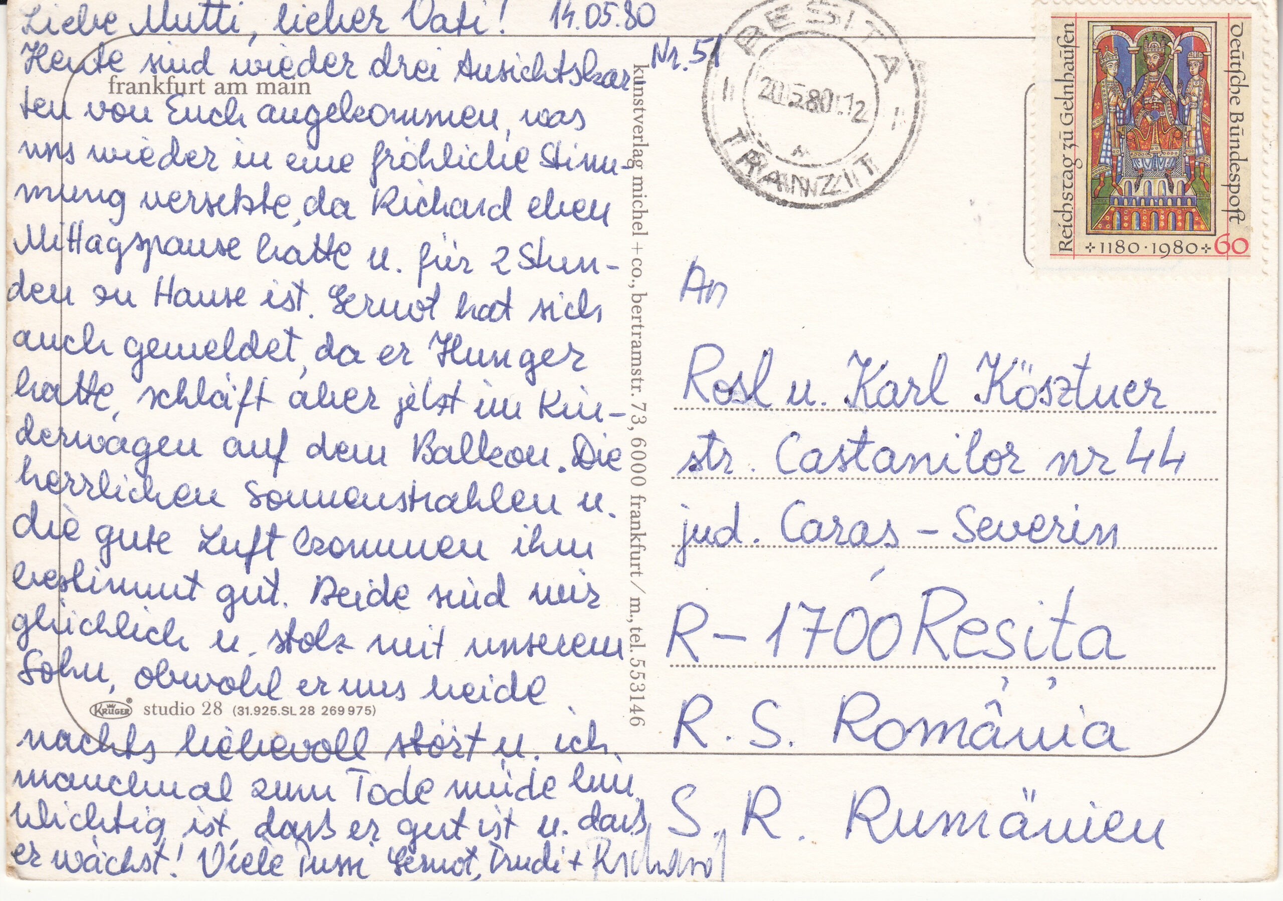 0.925-SL28.31 Krüger Postcard Germany Frankfurt_0001