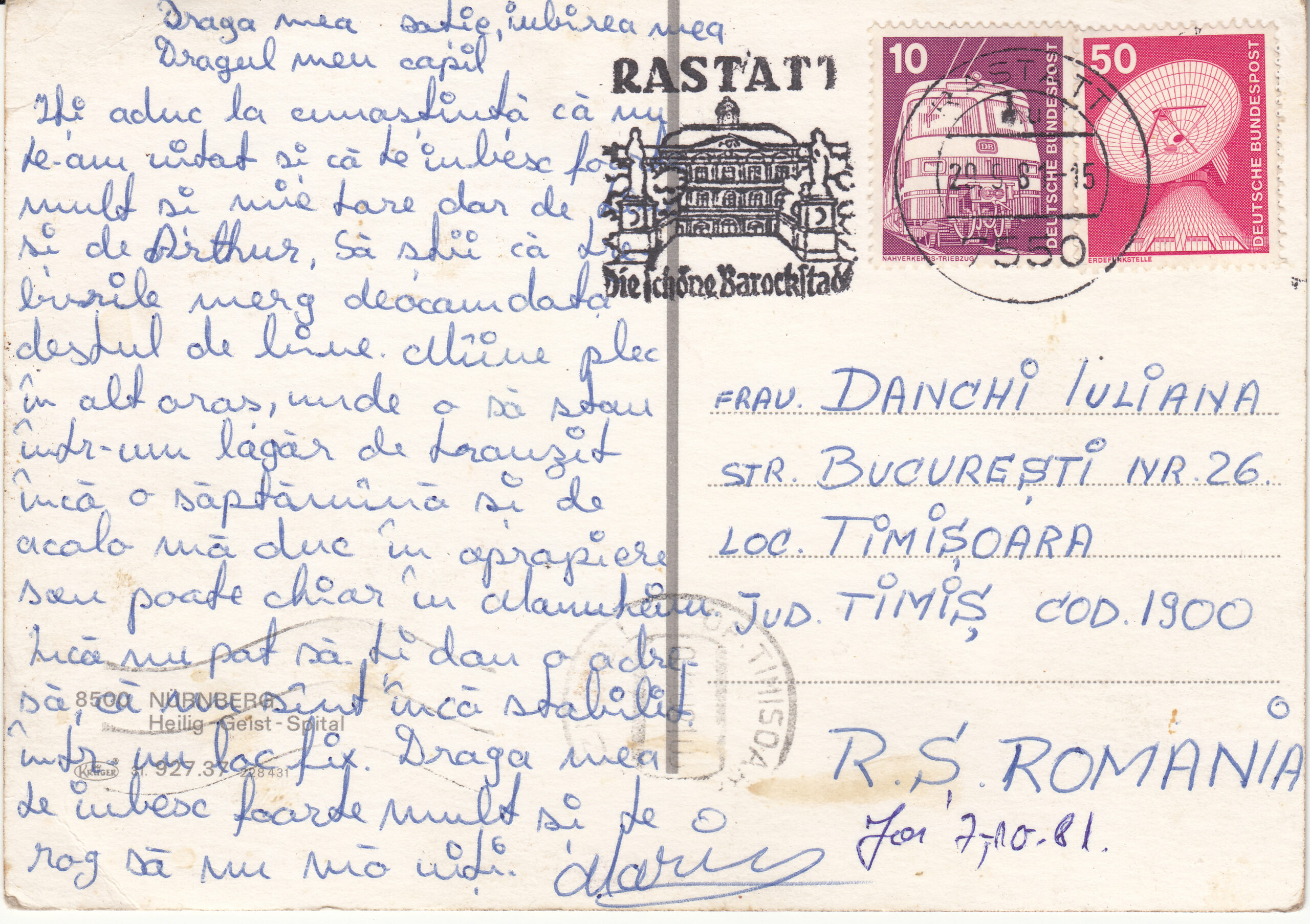 0.927- 37.31 Krüger Postcard Germany Nurnberg_0001