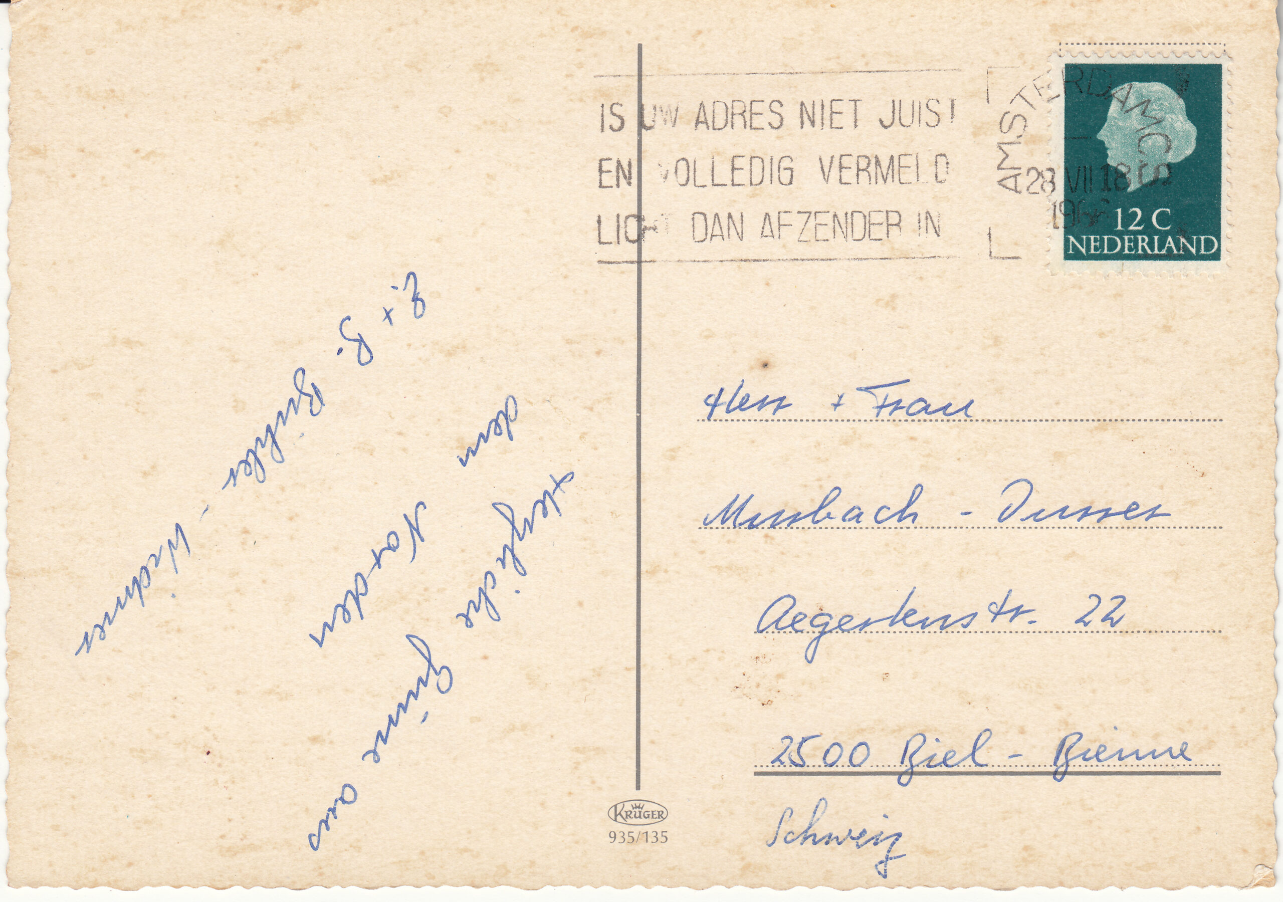 0.935-135 Krüger Postcard Netherlands-Holland Amsterdam_0001