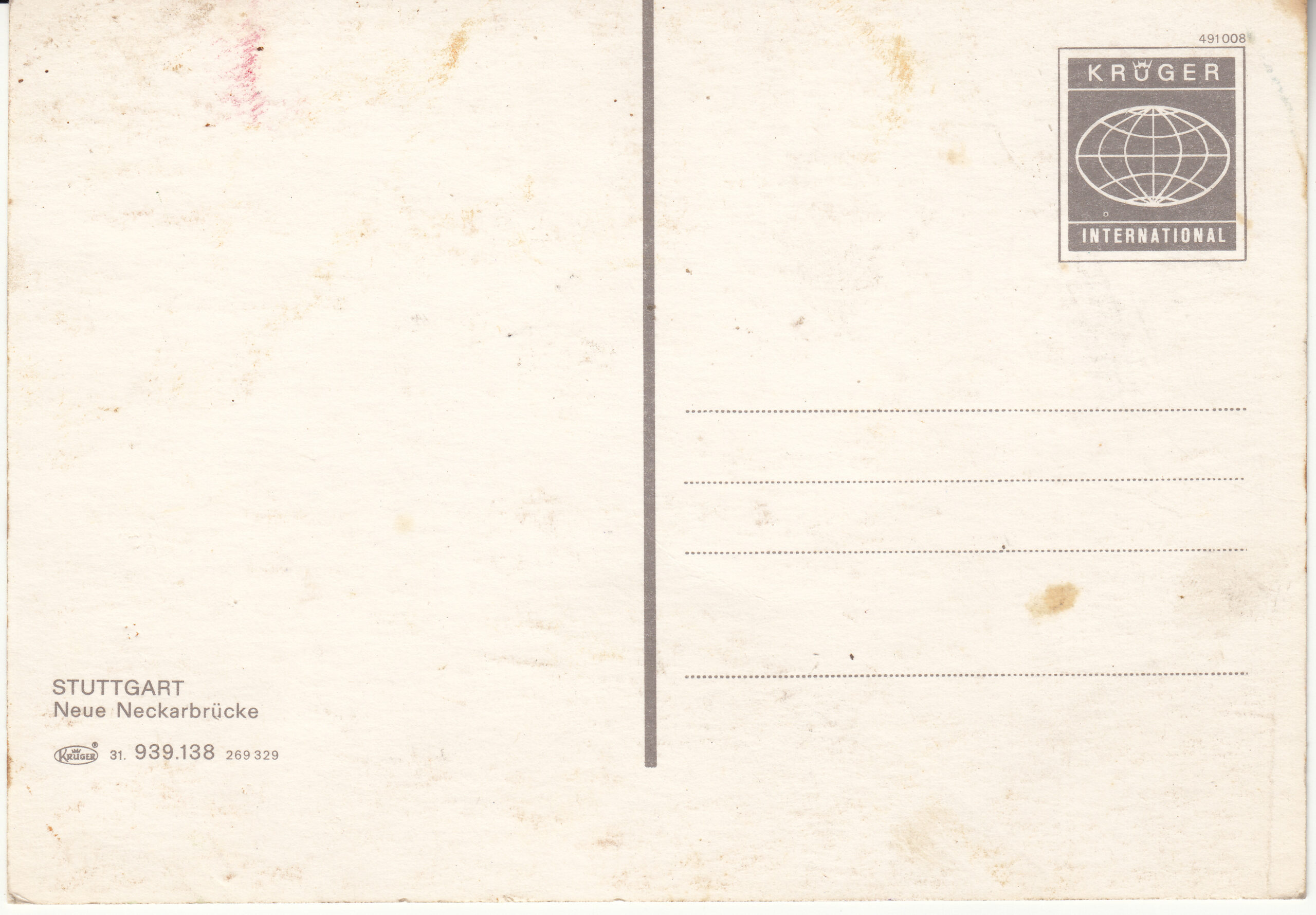 0.939-138.31 Krüger Postcard Germany Stuttgart_0001_0001