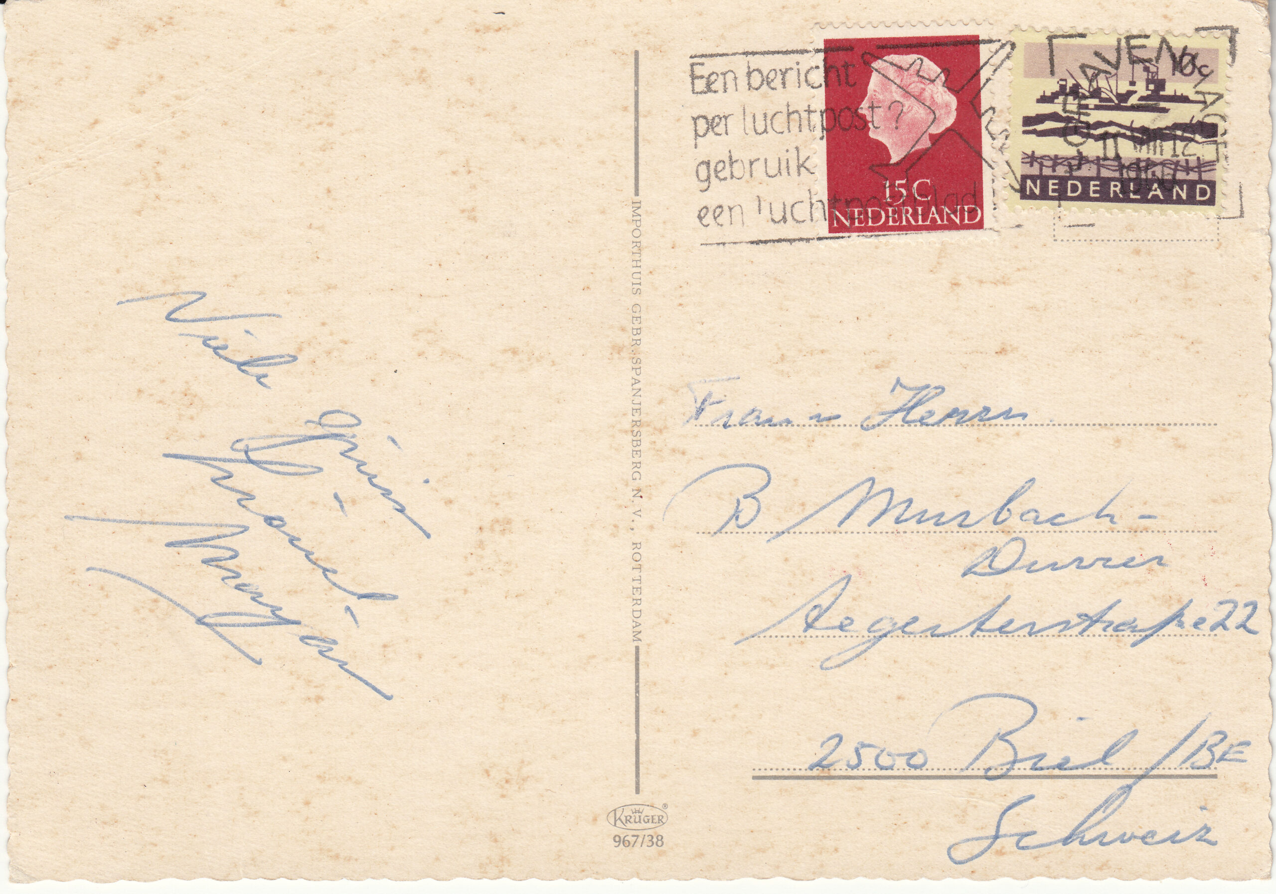 0.967- 38 Krüger Postcard Netherlands-Holland Scheveningen_0001