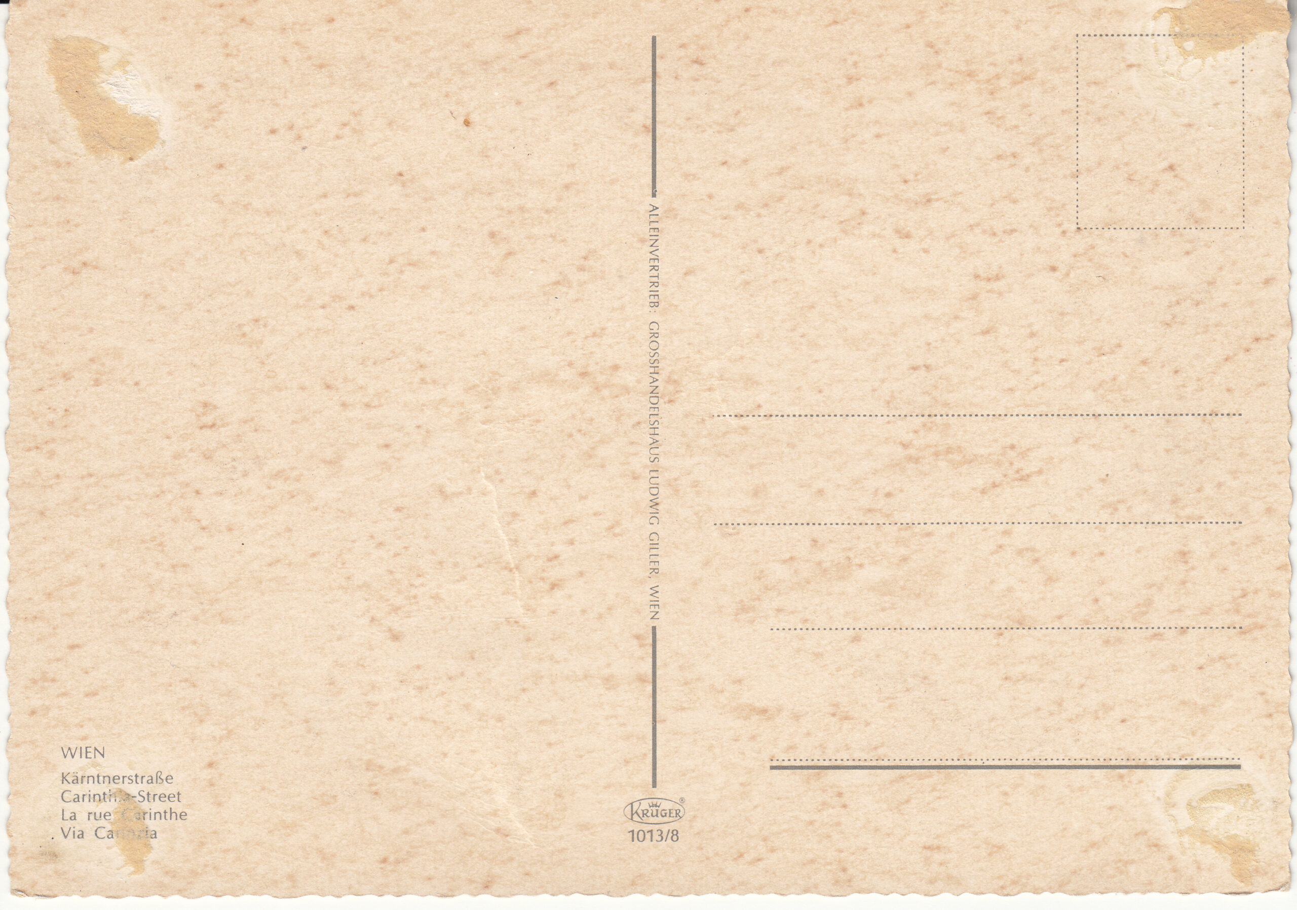 1.013- 8 Krüger Postcard Austria Wien_0001