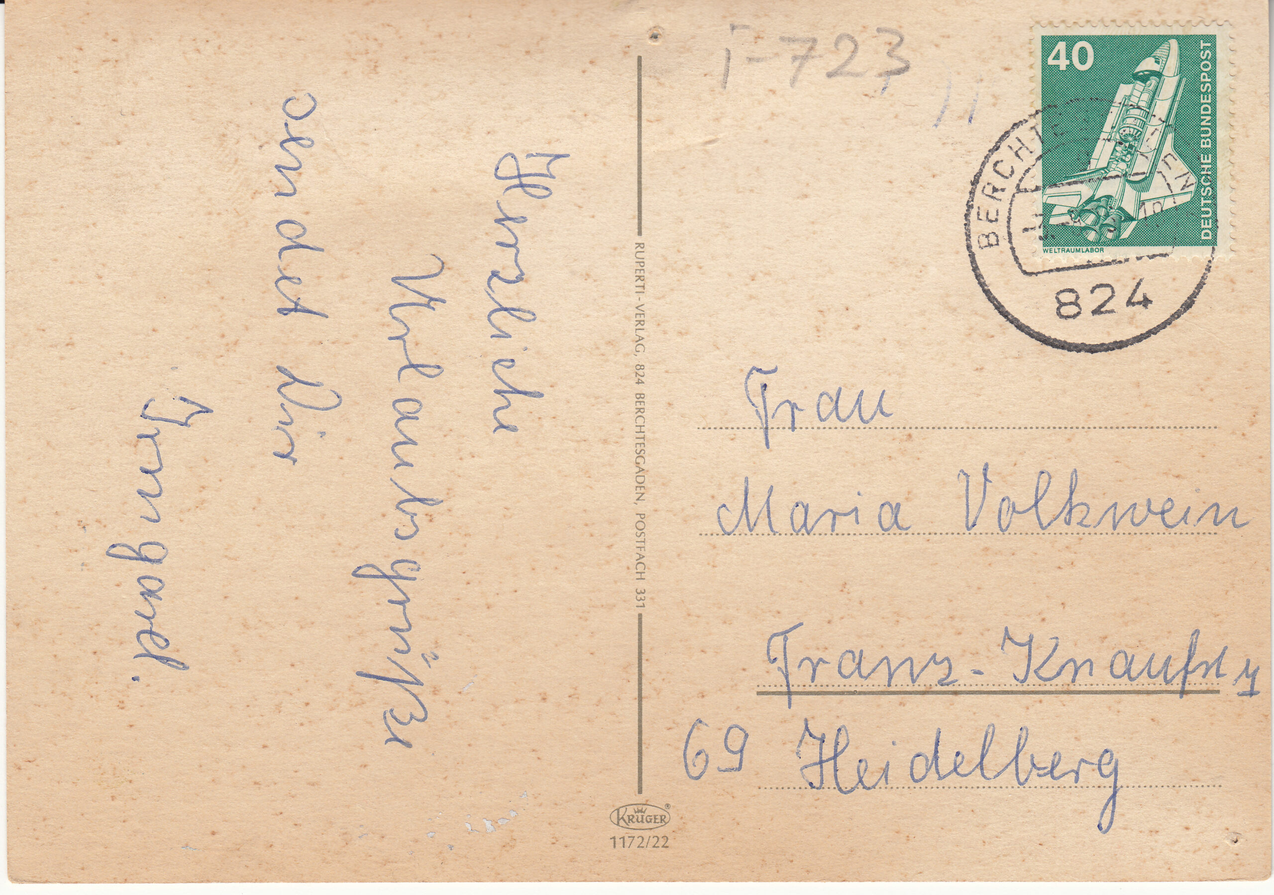 1.172- 22 Krüger Postcard Germany Berchtesgaden_0001