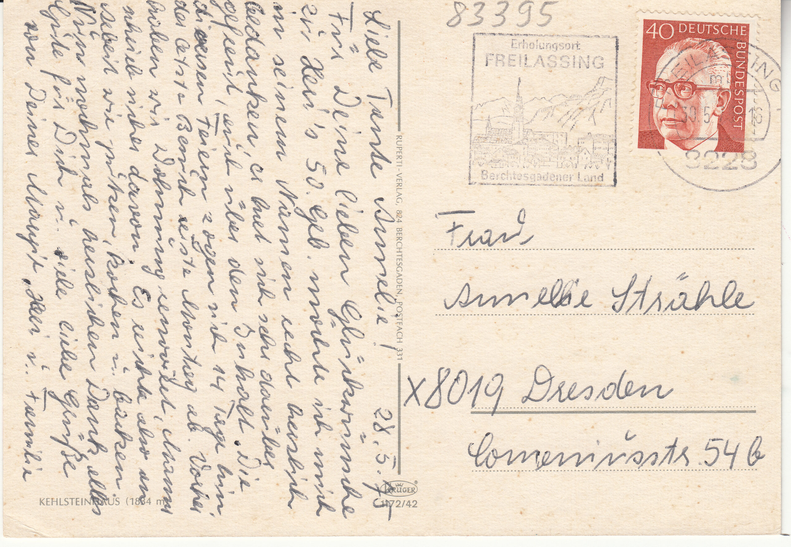 1.172- 42 Krüger Postcard Germany Kehlstienhaus_0001