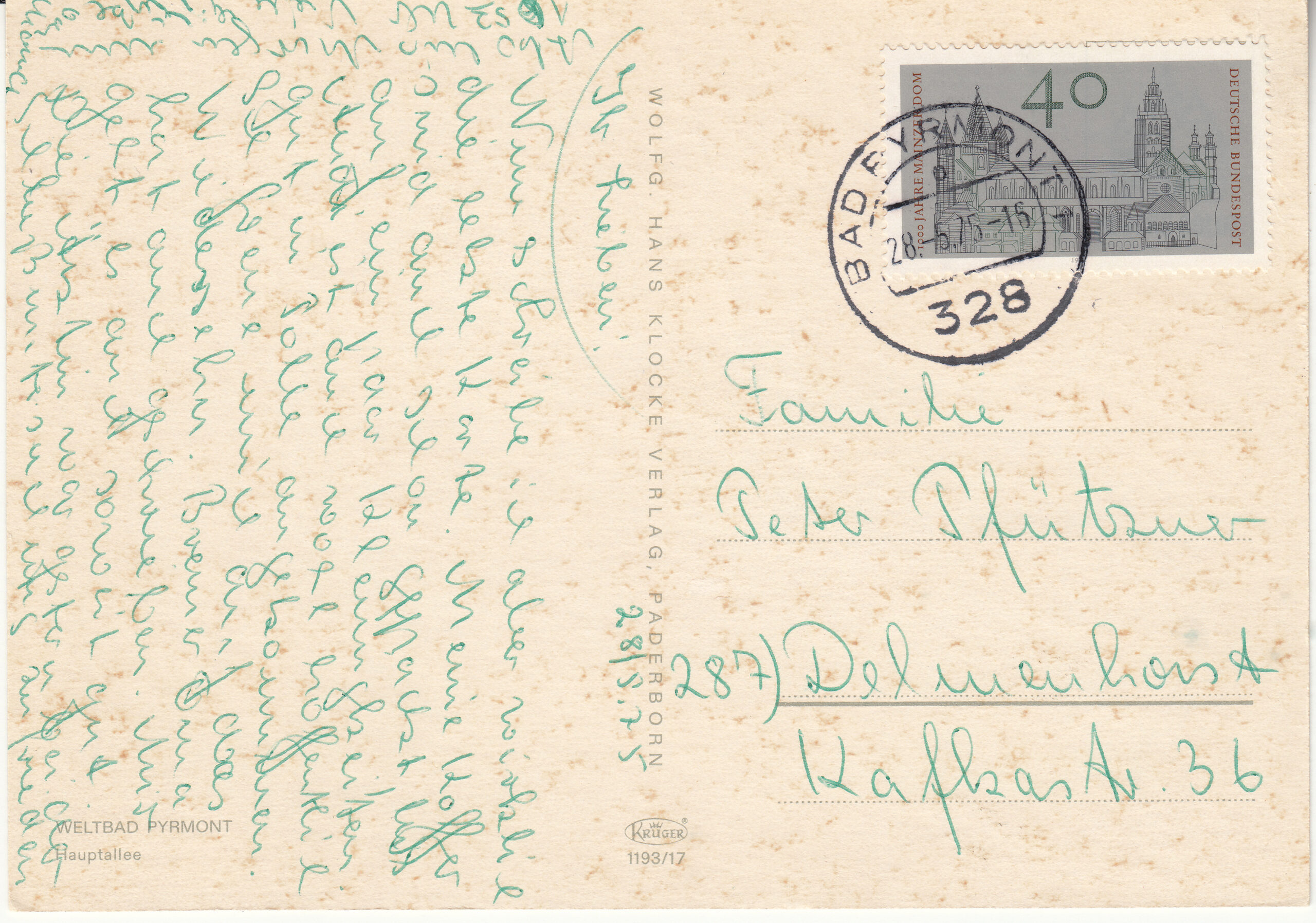 1.193- 17 Krüger Postcard Germany Pyrmont_0001