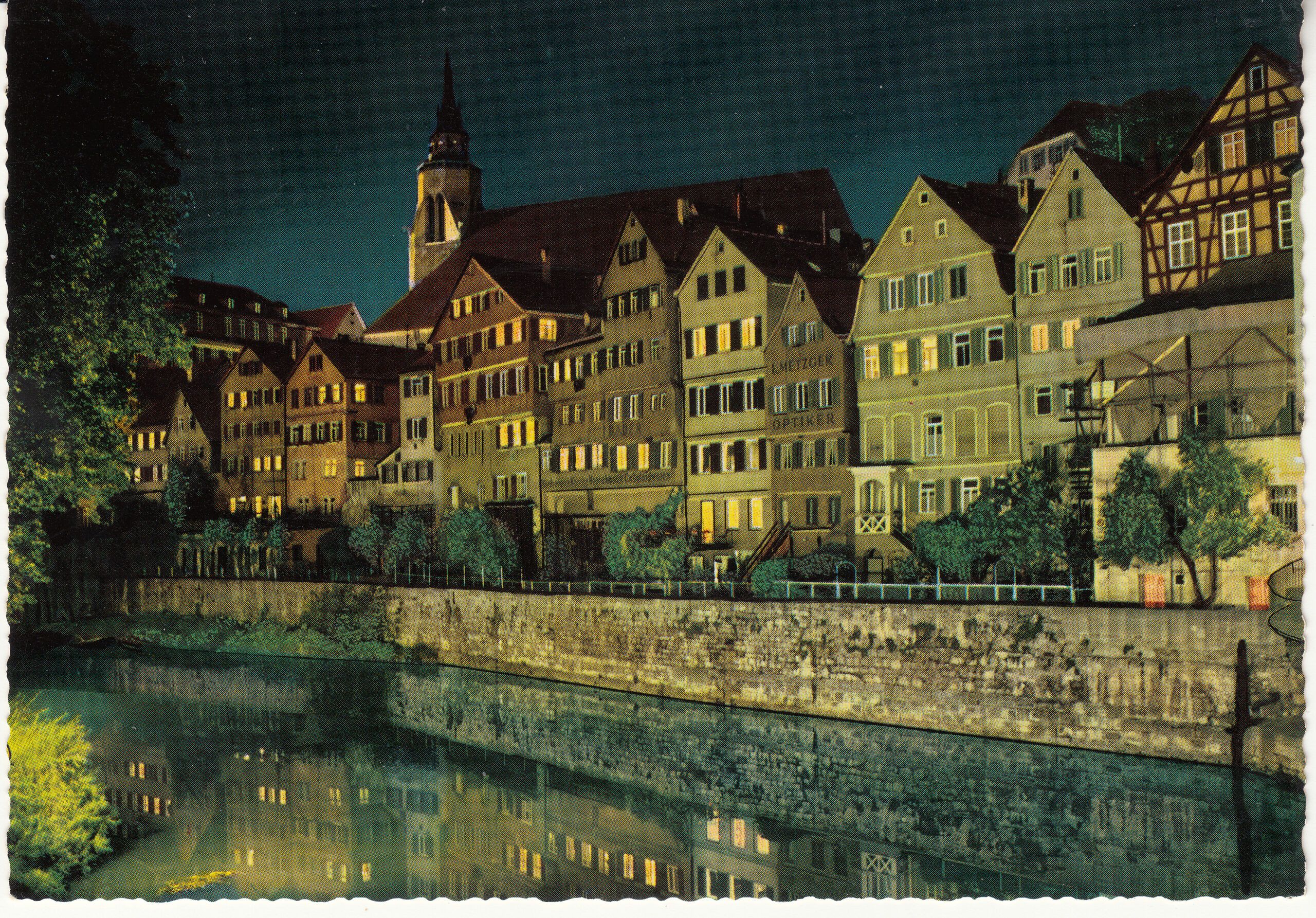 0.732- 8 Krüger Postcard Germany Tübingen