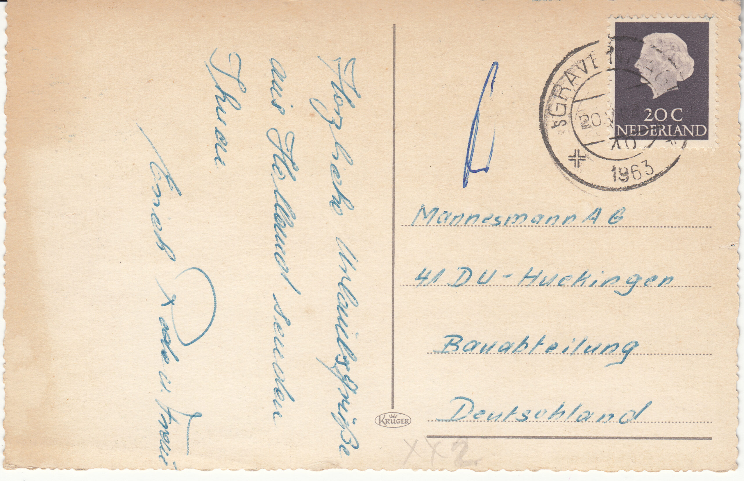 0.967-XX2 Krüger Postcard Netherlands-Holland Scheveningen_0001
