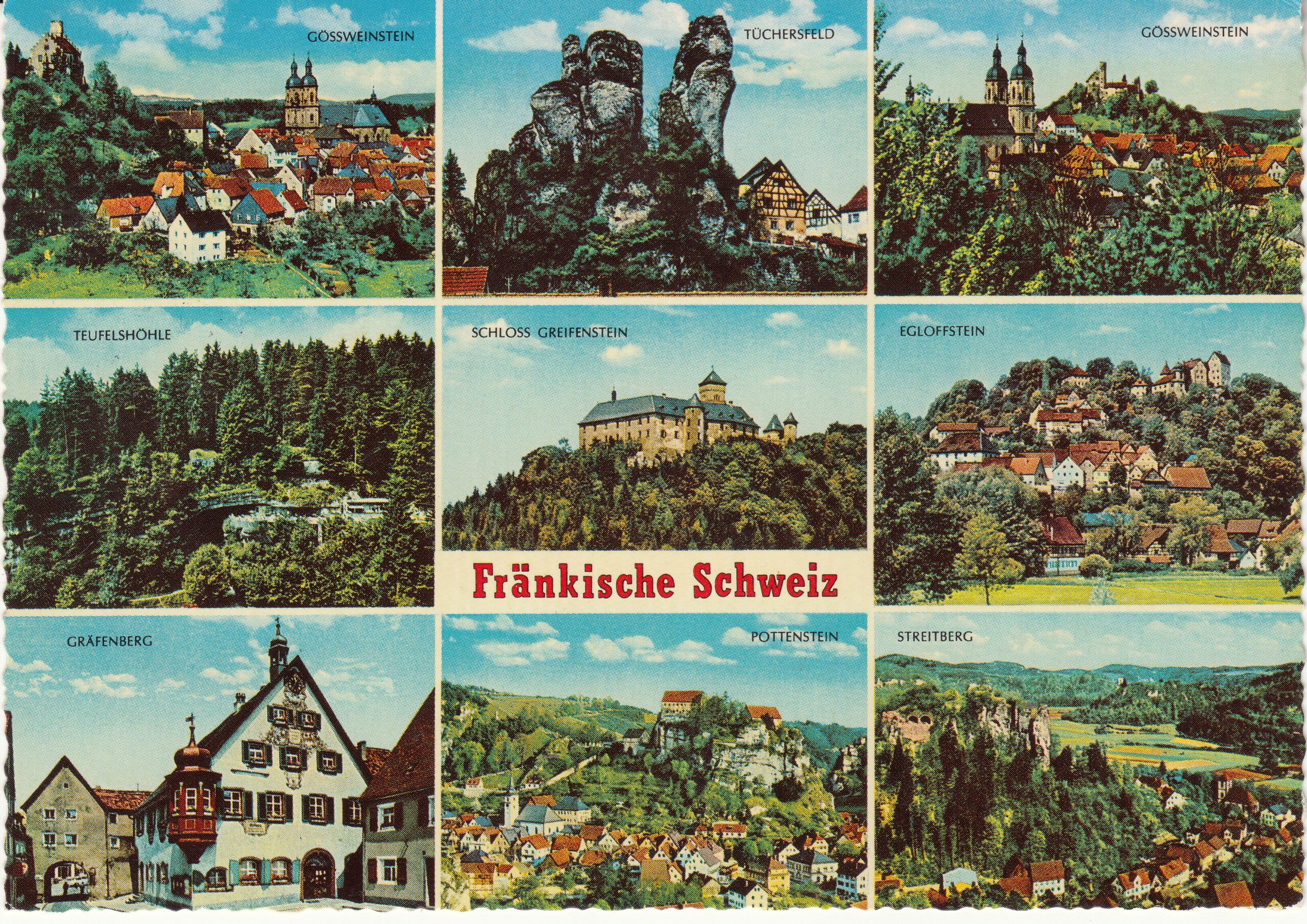 1.274- 15 Krüger Postcard Germany Fränkische Schweiz