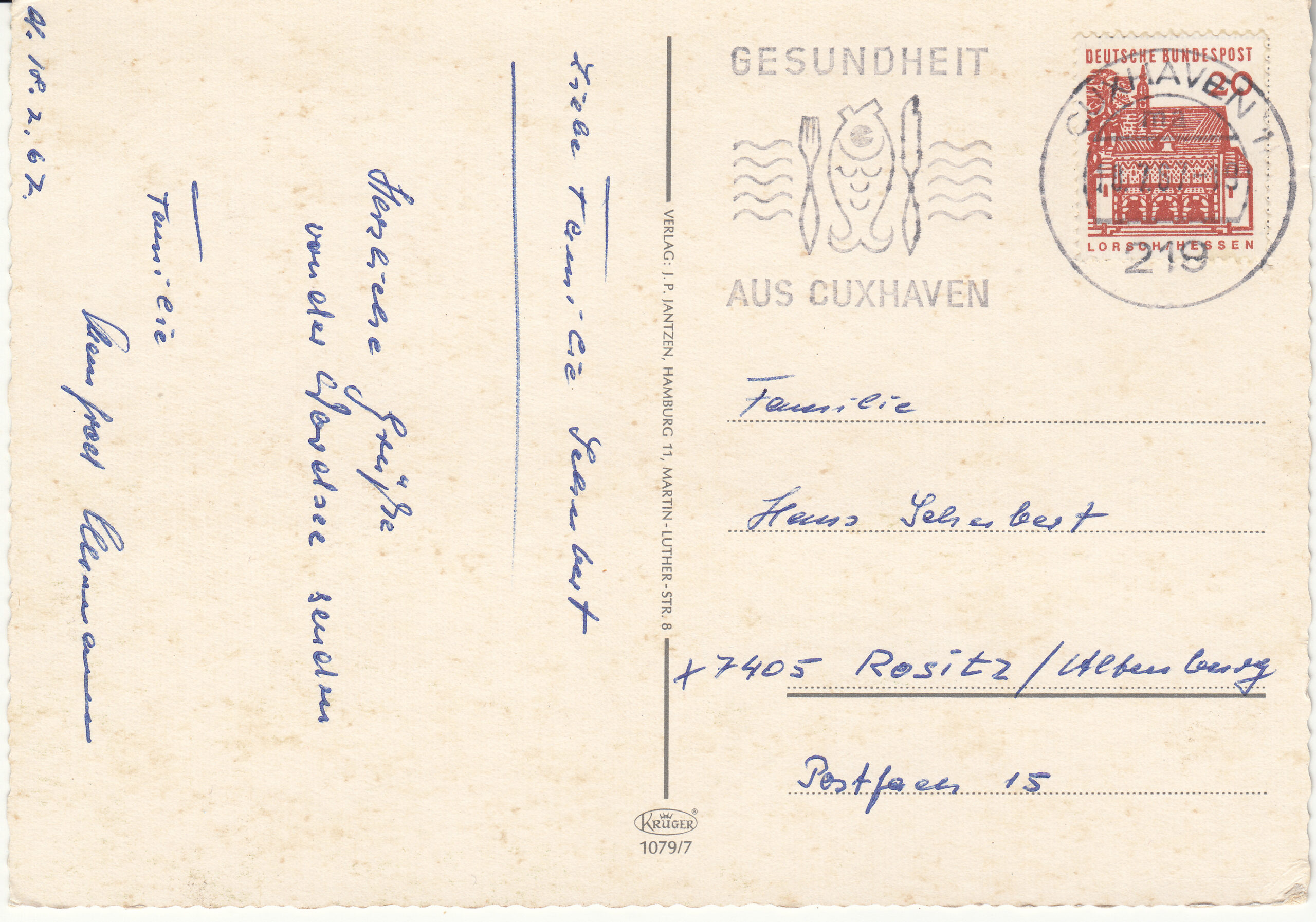 1.079- 7 Krüger Postcard Germany Cuxhaven_0001