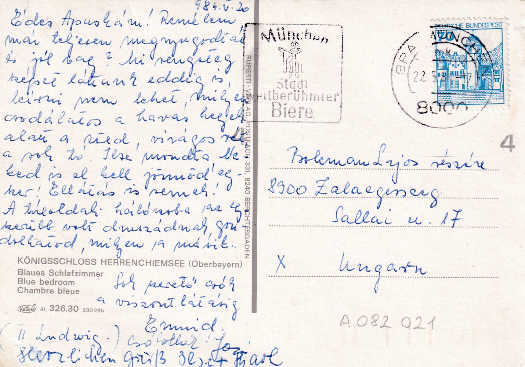 1.326- 30.31 Krüger Postcard Germany Herrenchiemsee_0001