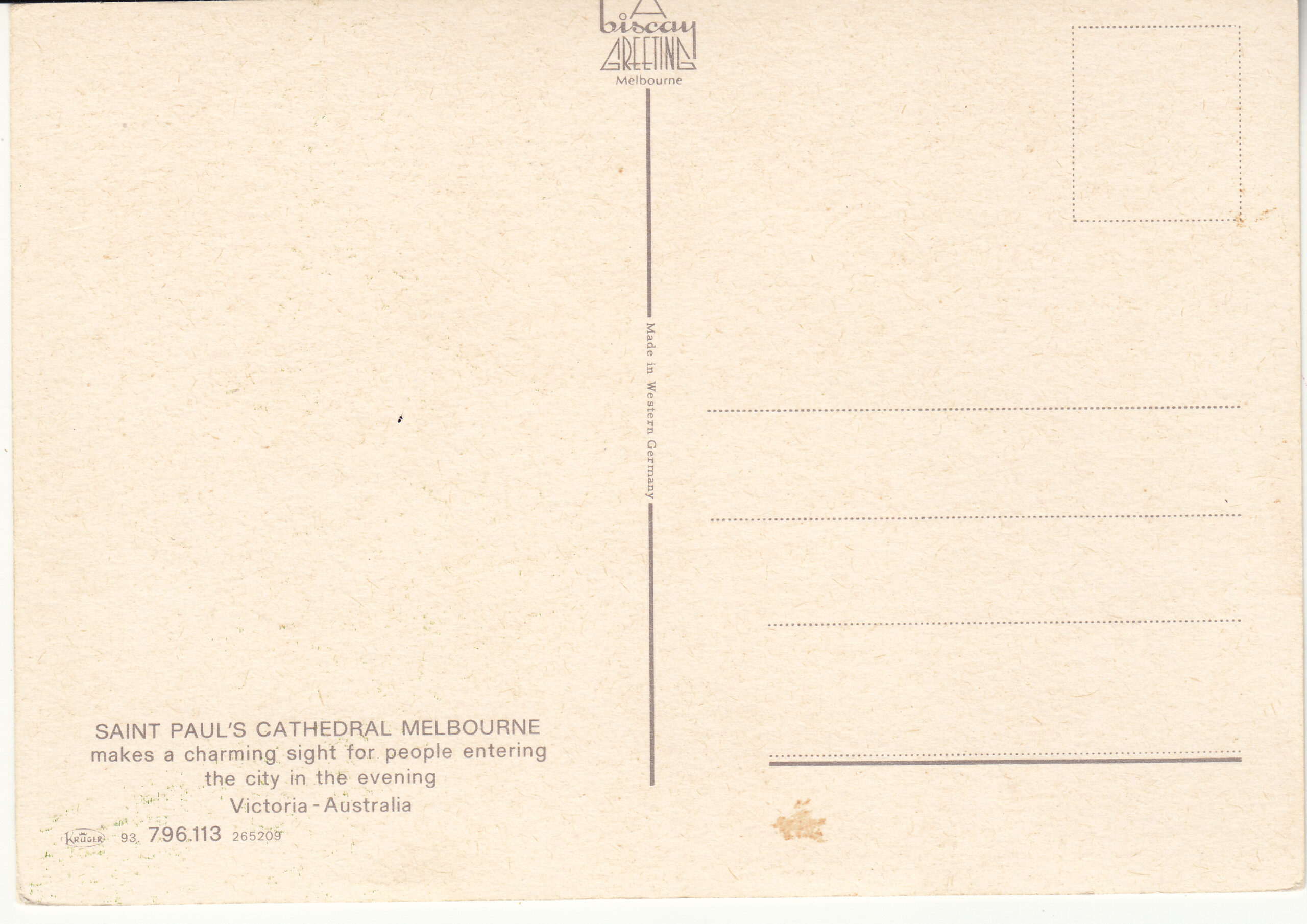 0.796-113.93 Krüger Postcard Australia Melbourne_0001