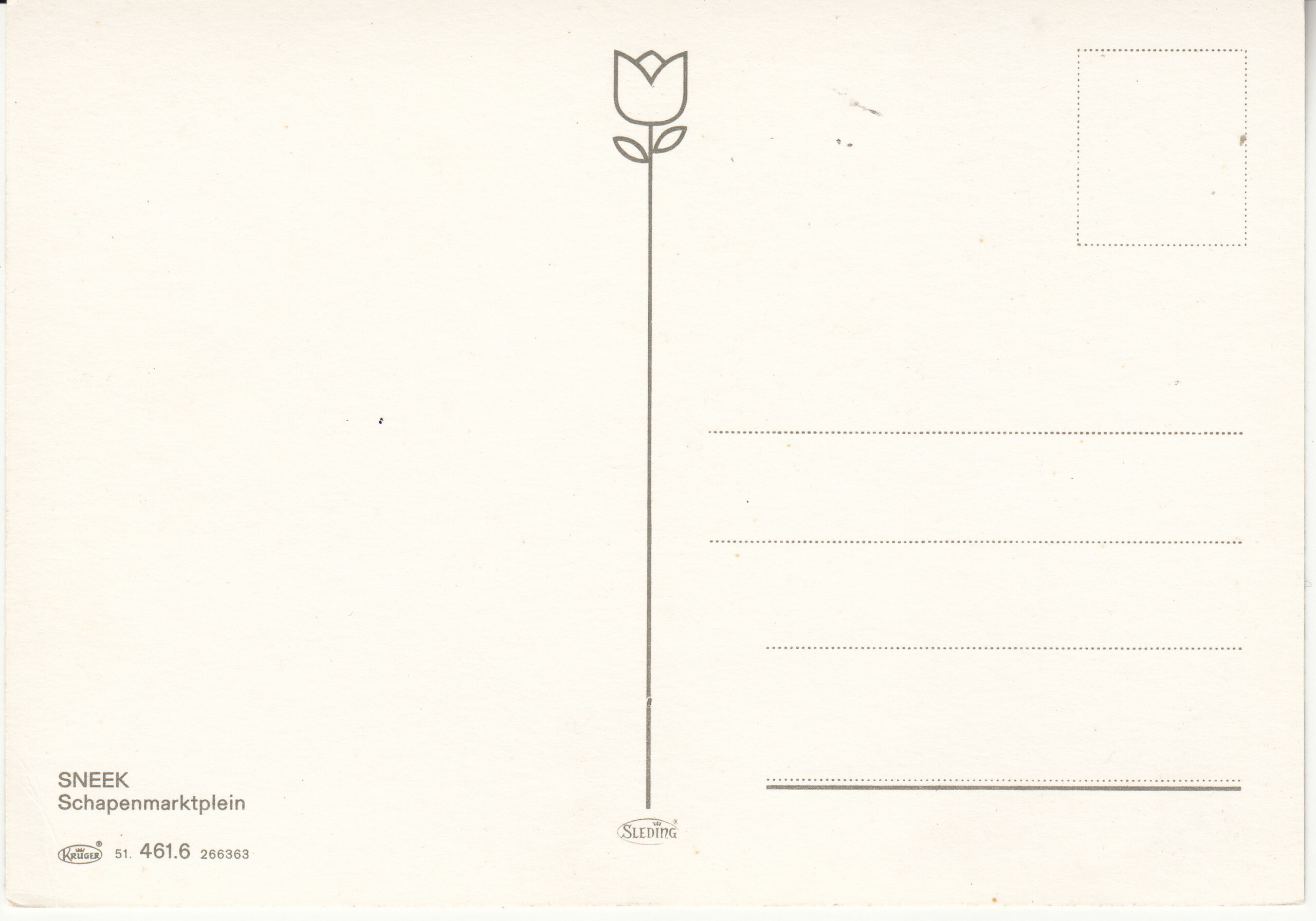 1.461- 6.51 Krüger Postcard Netherlands-Holland Sneek_0001