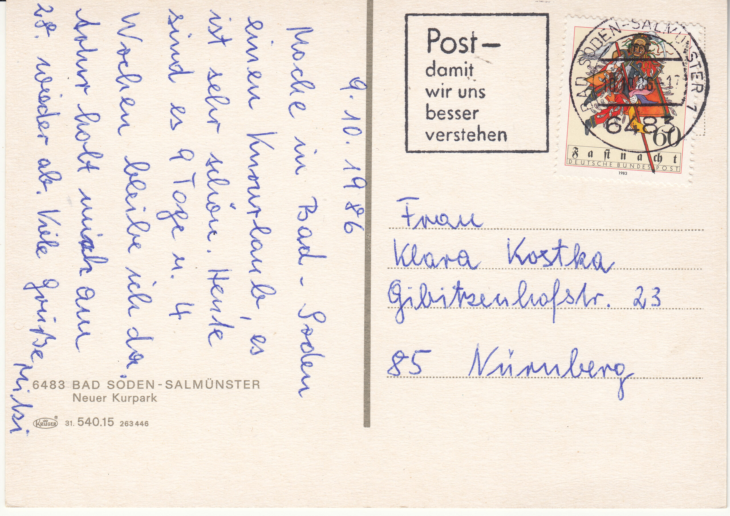 1.540- 15 Krüger Postcard Germany Bad Soden_0001
