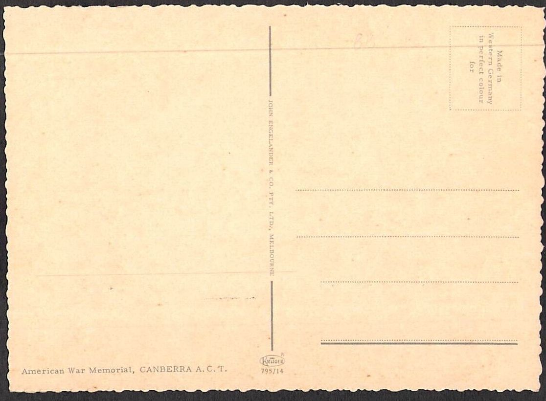 0.795- 14 Krüger Postcard Australia Camberra_01