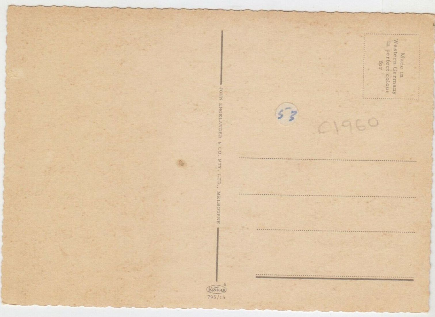 0.795- 15 Krüger Postcard Australia Camberra_01