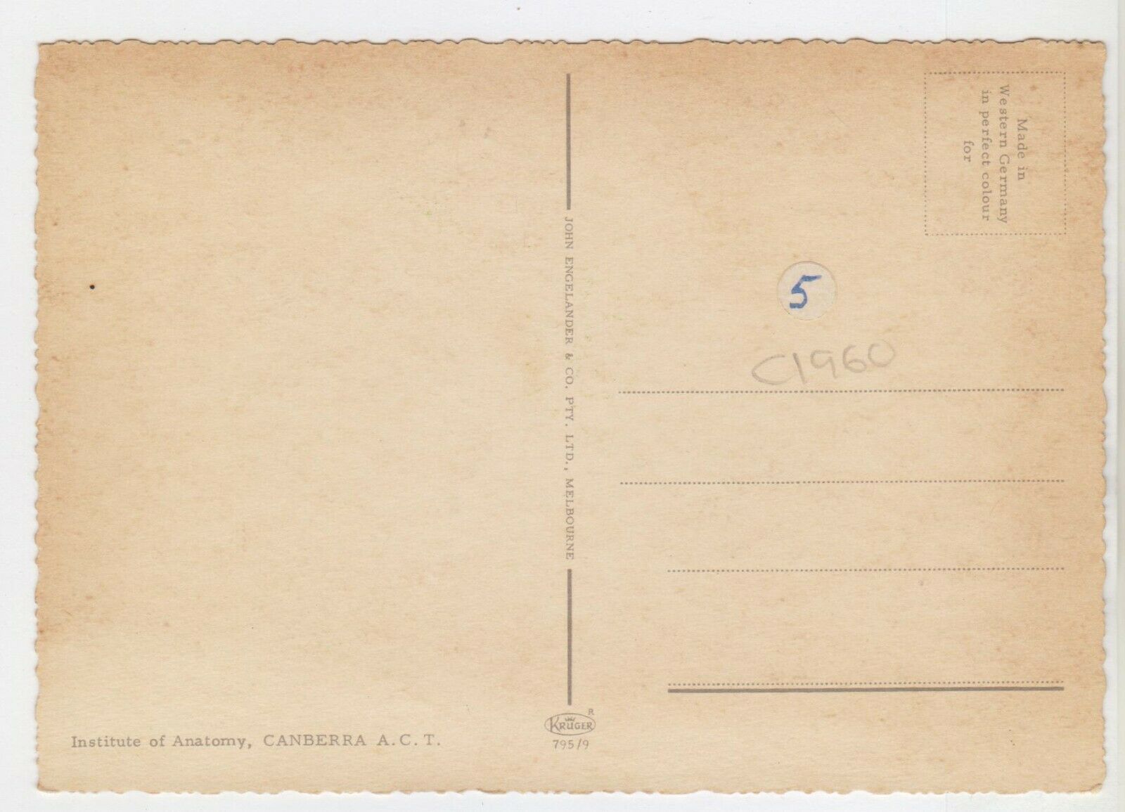 0.795- 9 Krüger Postcard Australia Camberra_01