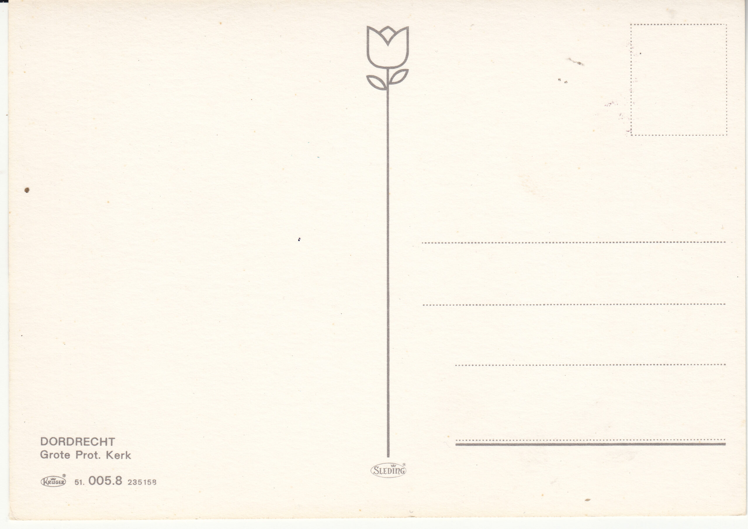 1.005- 8.51 Krüger Postcard Netherlands-Holland Dordrecht_0001
