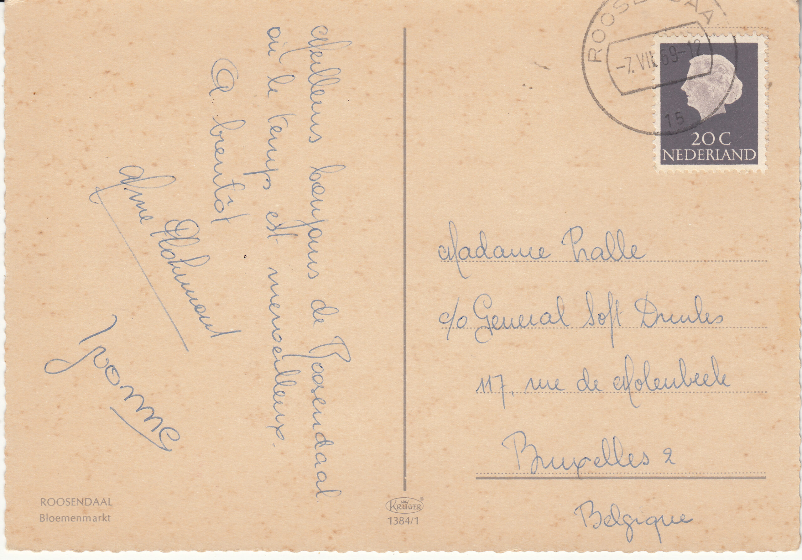 1.384- 1 Krüger Postcard Netherlands-Holland Roosendaal_0001