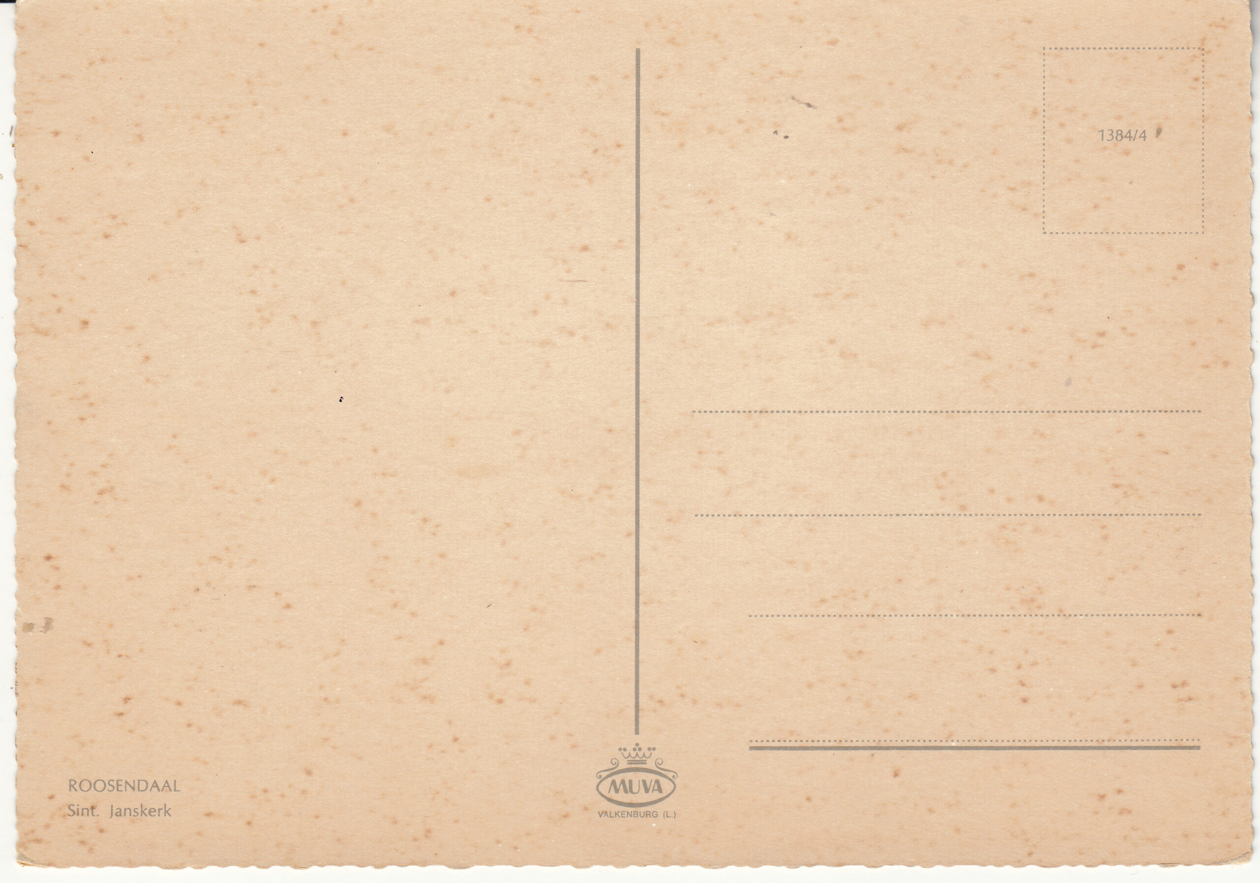 1.384- 4 MUVA Postcard Netherlands-Holland Roosendaal_0001