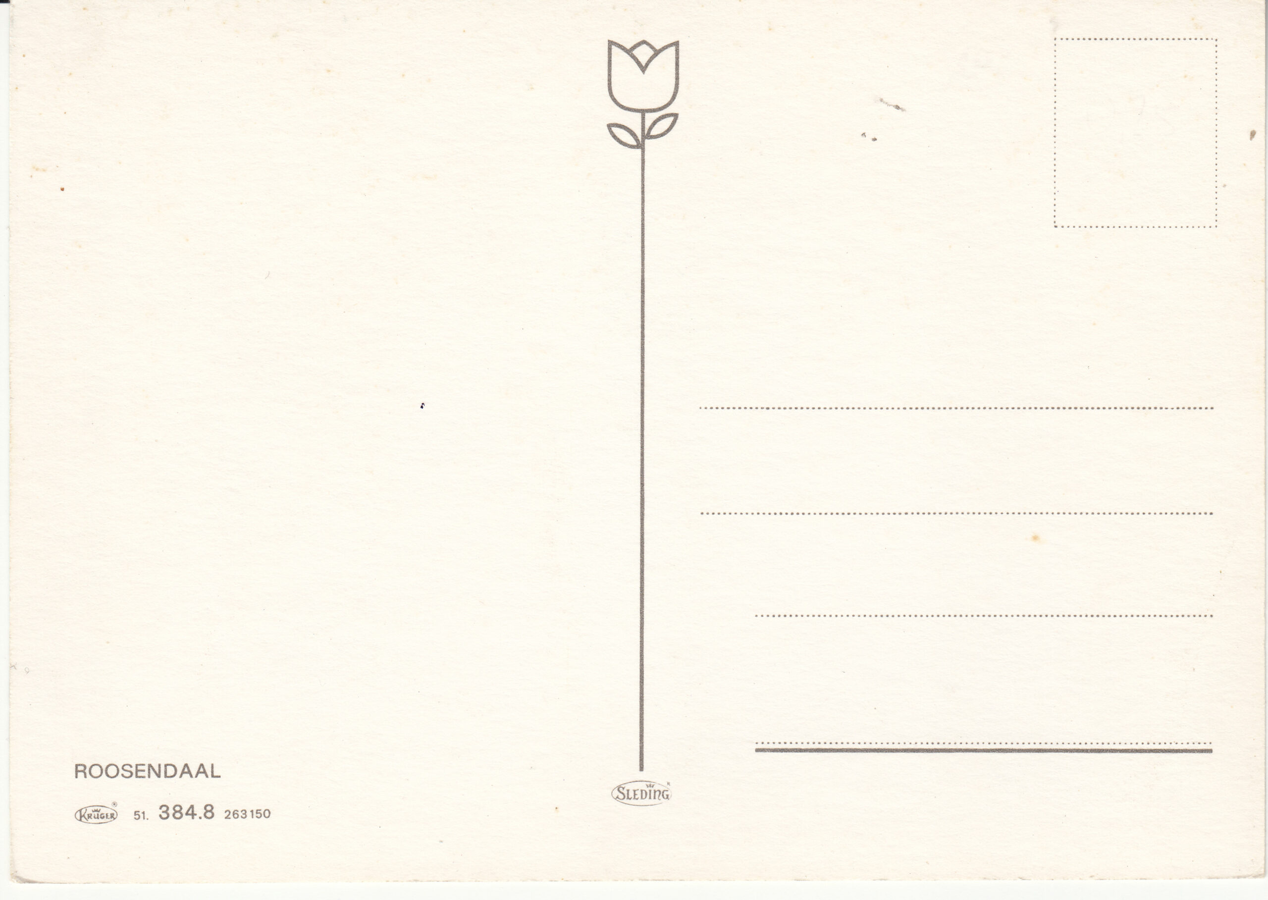 1.384- 8.51 Krüger Postcard Netherlands-Holland Roosendaal_0001