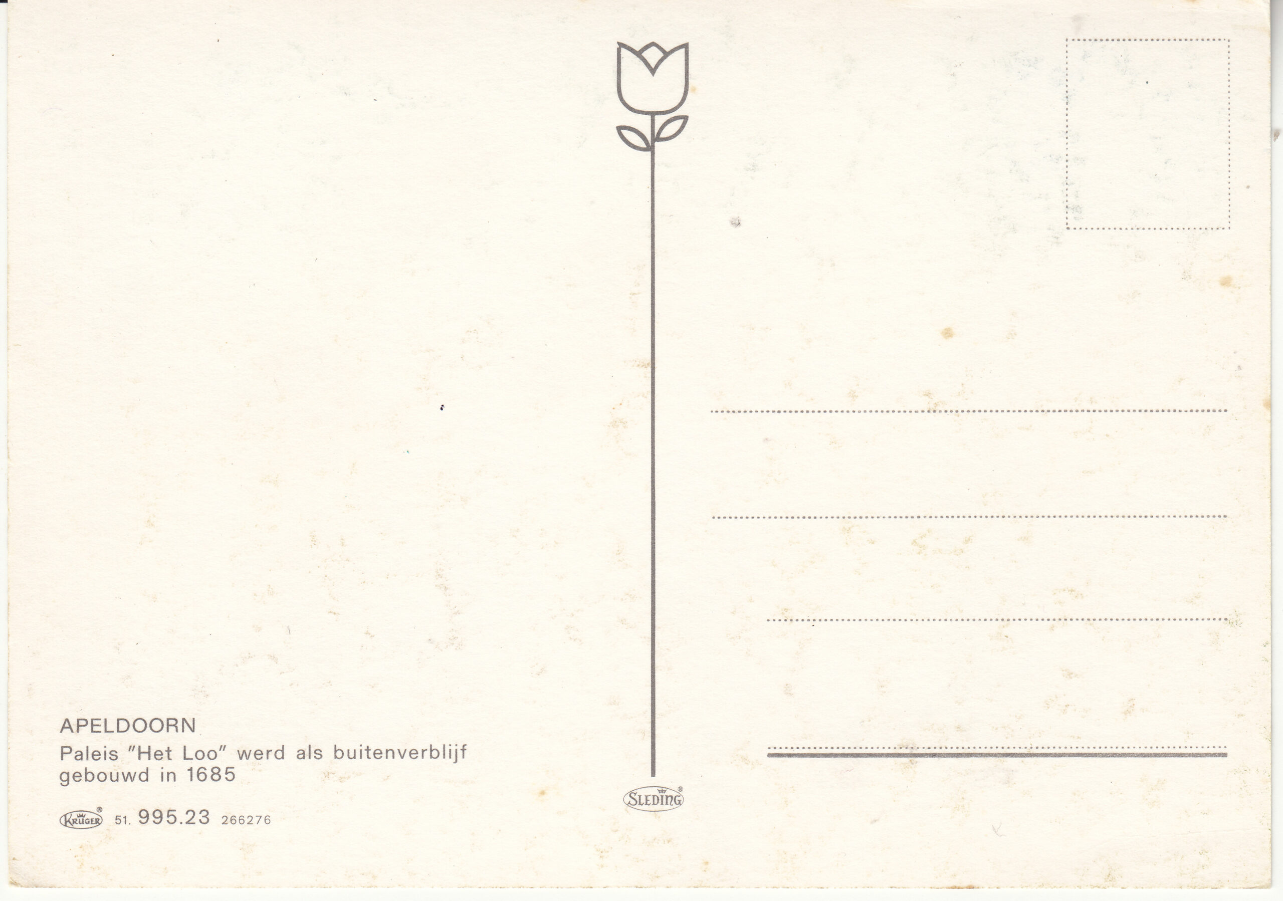 0.995- 23.51 Krüger Postcard Netherlands-Holland Apeldoorn_0001