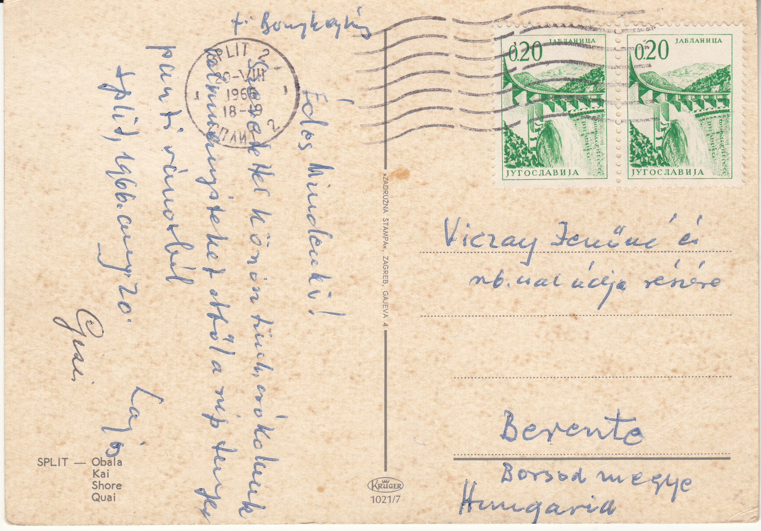 1.021C- 7 Krüger Postcard Croatia Split_0001
