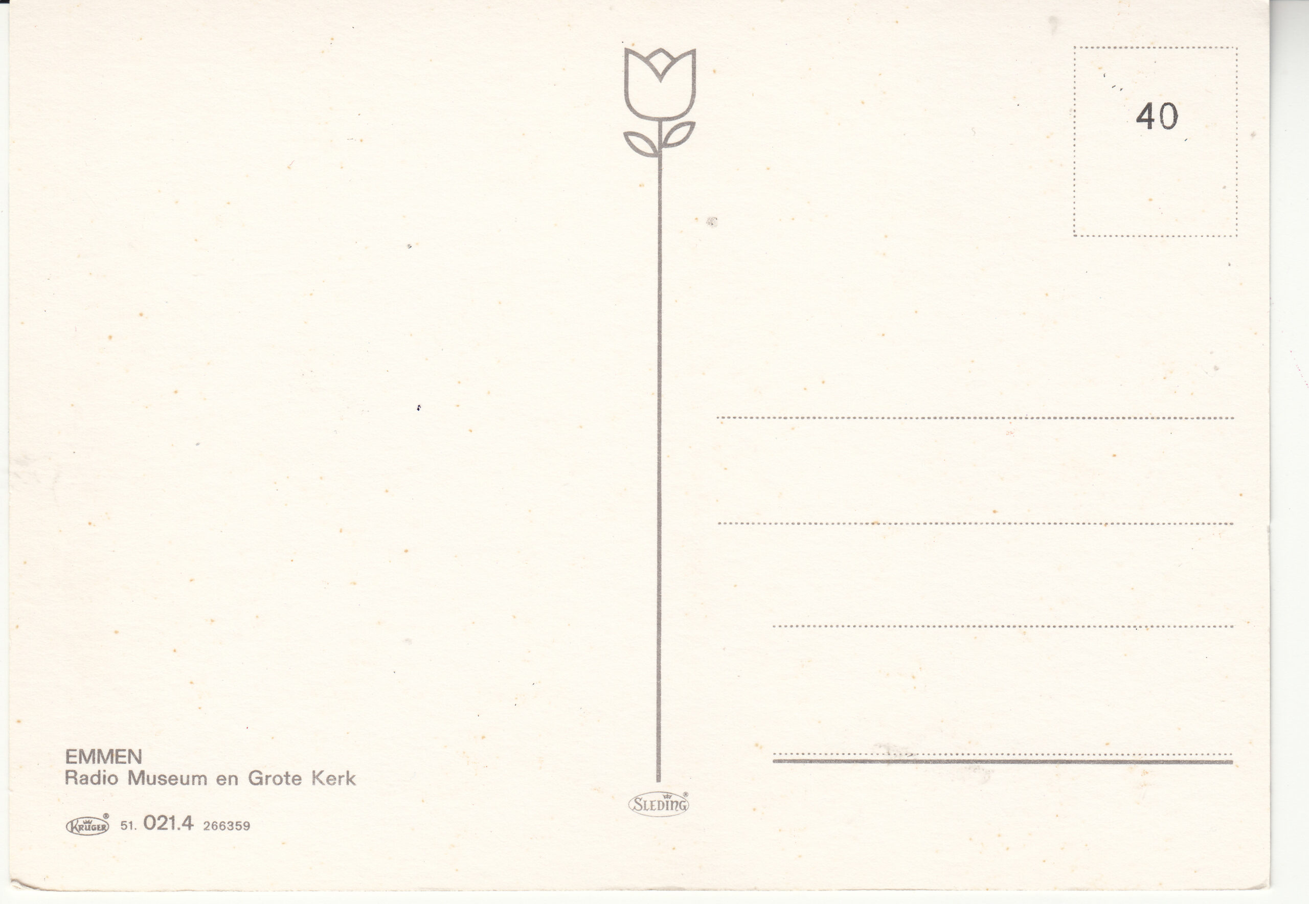 1.021H- 4.51 Krüger Postcard Netherlands-Holland Emmen_0001