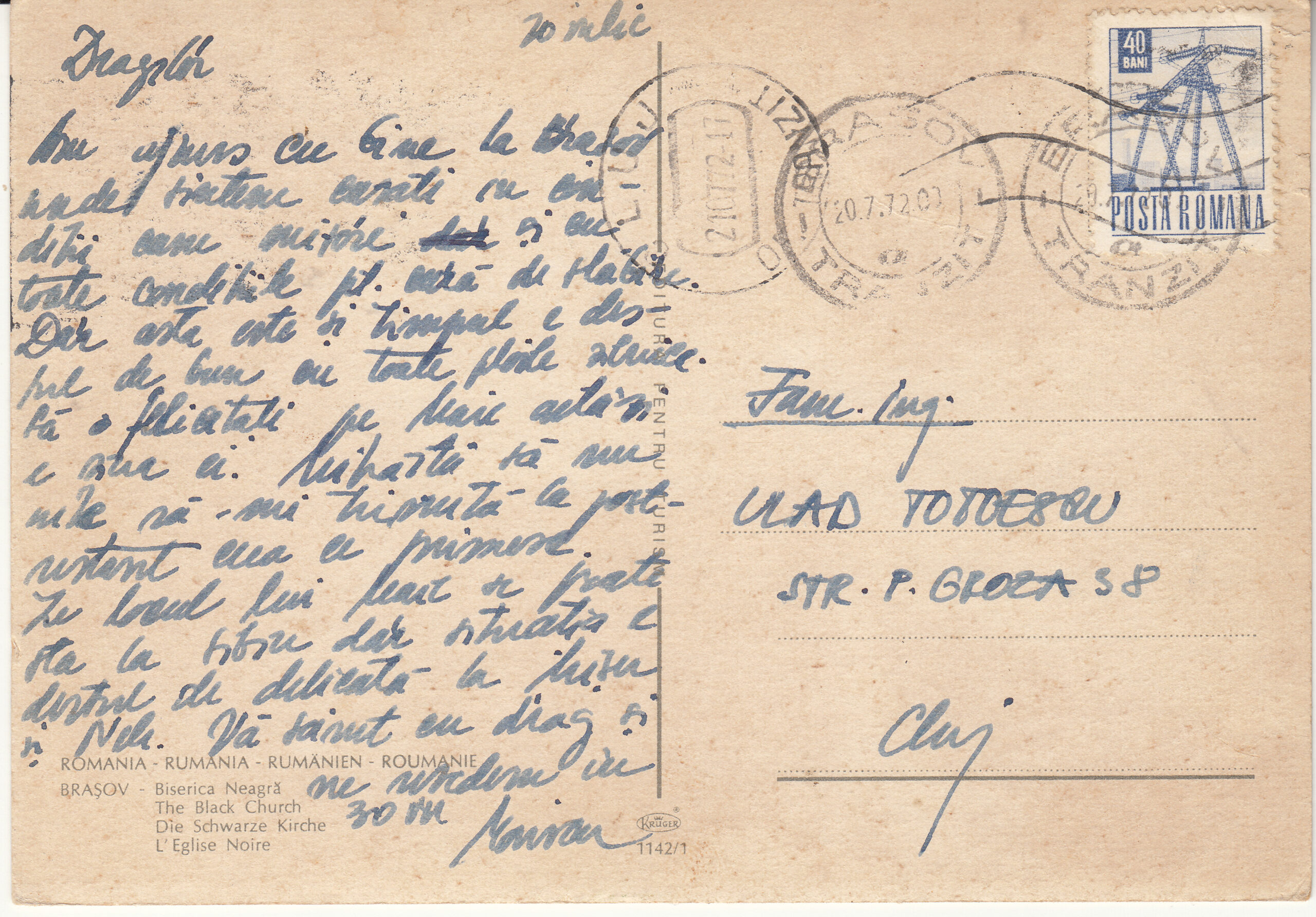 1.142- 1 Krüger Postcard Romania Brașov ET_0001