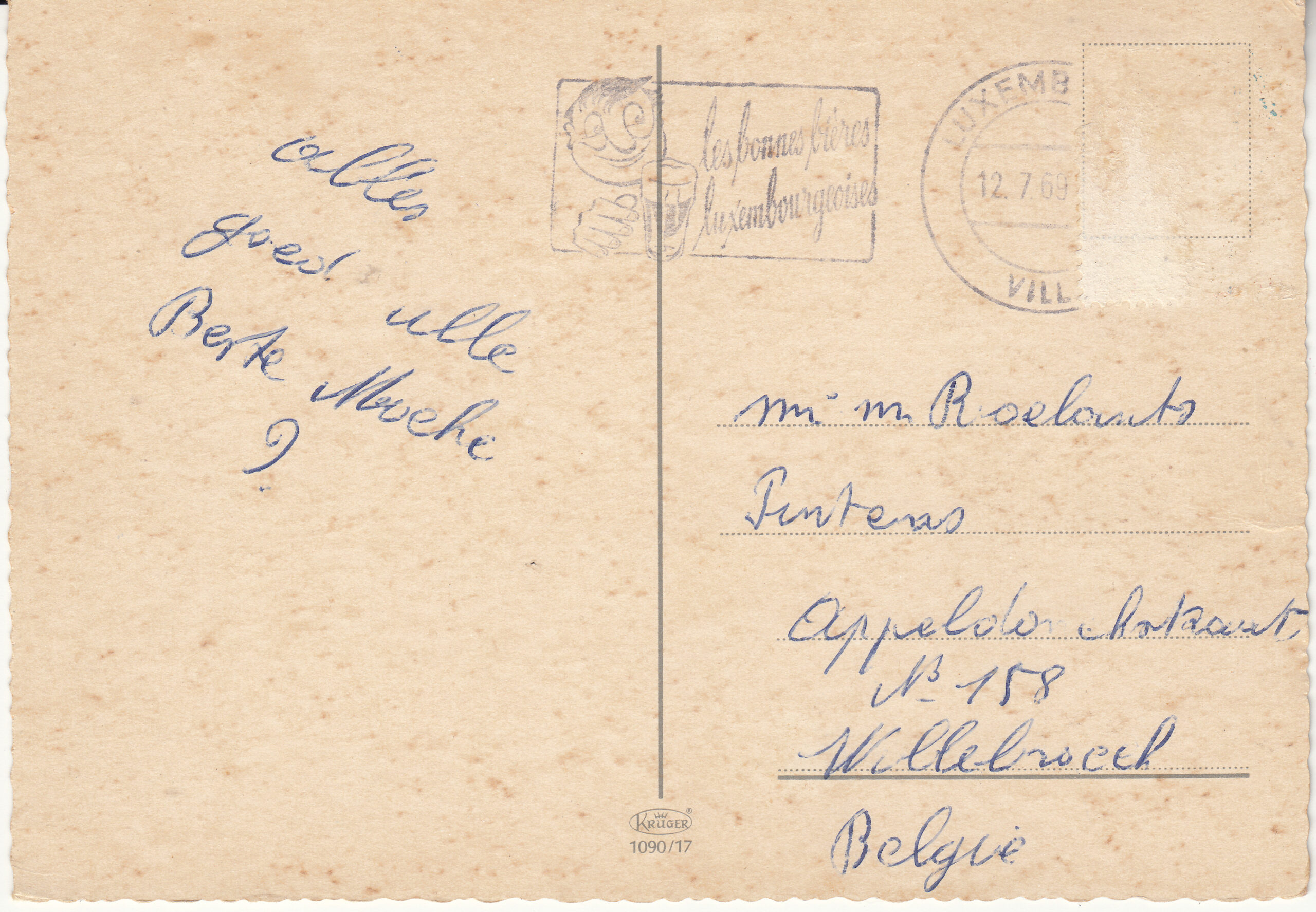 1.090- 17 Krüger Postcard Luxembourg_0001