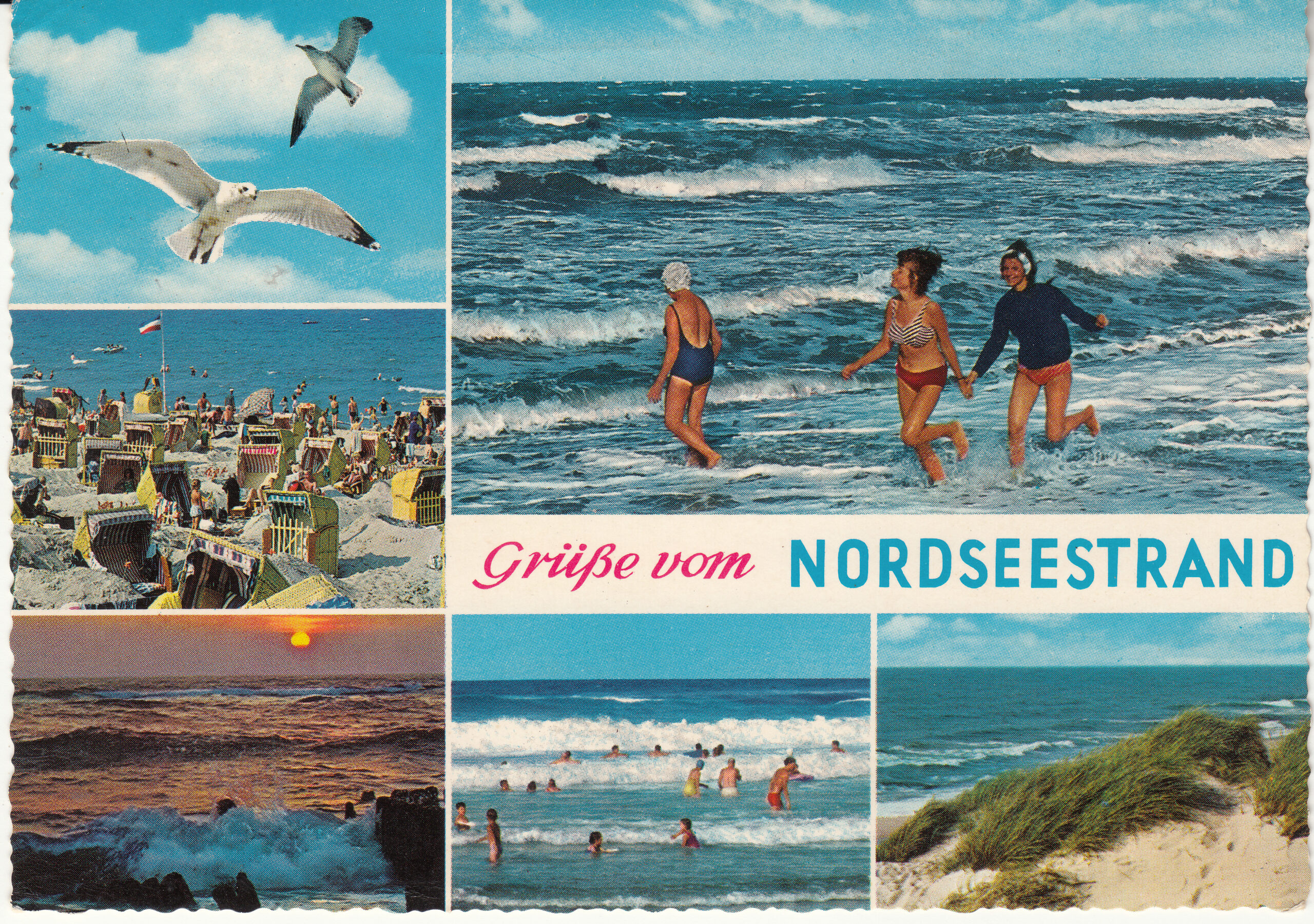0.916-252 Krüger Postcard Nordseestrand