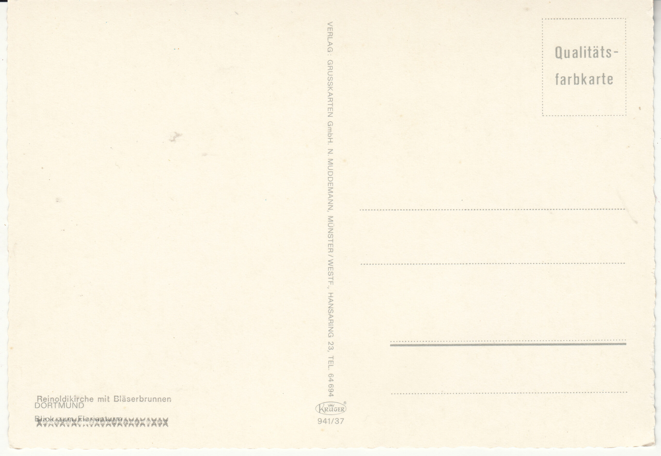 0.941G- 37 Krüger Postcard Germany Dortmund_0001