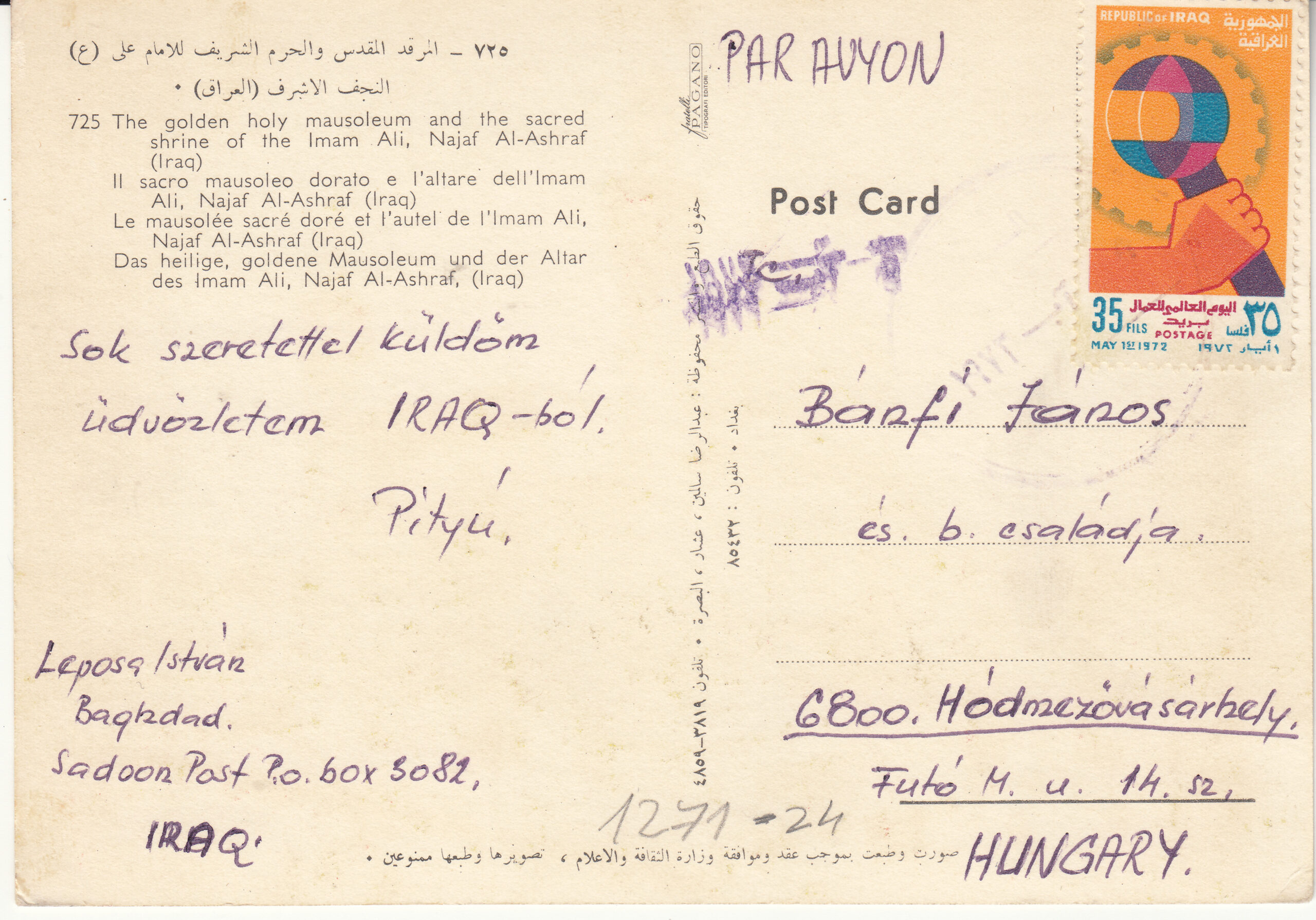 1.271- 24 Pagano Postcard Iraq_0001